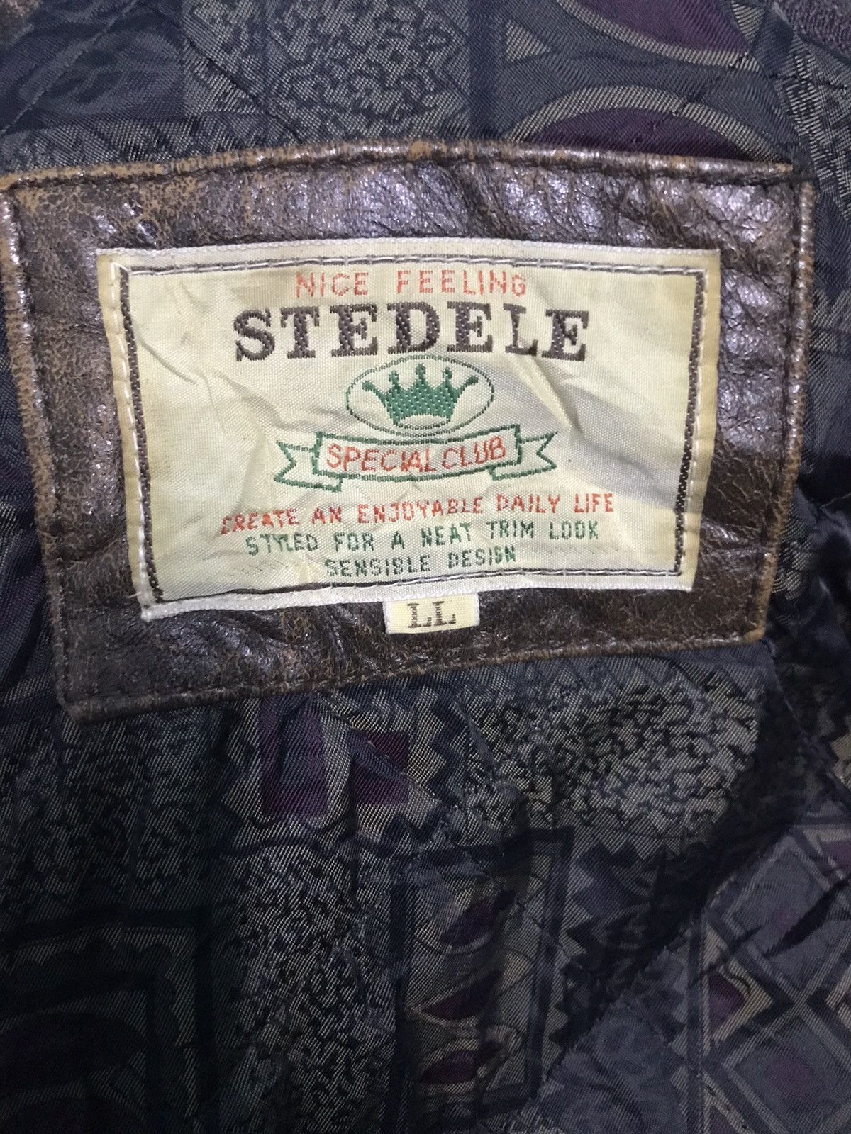 Vintage Stedele Brand Leather Bomber Jacket Size US M / EU 48-50 / 2 - 10 Thumbnail
