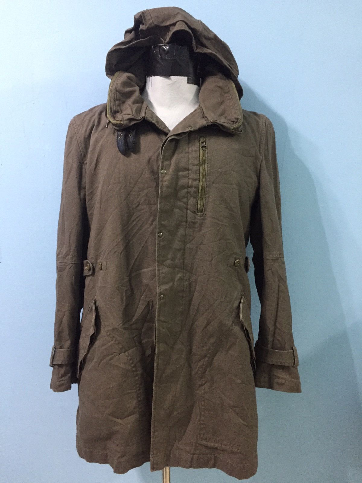 Vintage PPFM RARE BONDAGE LONG JACKET 🧥 WITH HOODIE Size US L / EU 52-54 / 3 - 3 Thumbnail