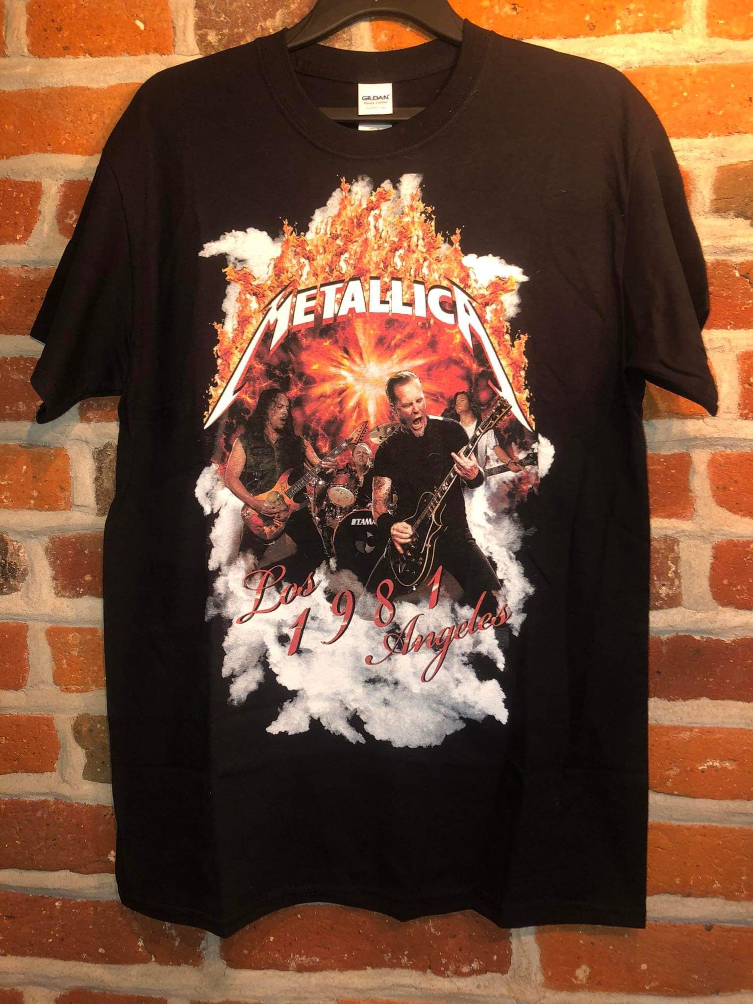Gildan Metallica Band T-shirt, Men's Size L cotton black type Vintage Second Hand