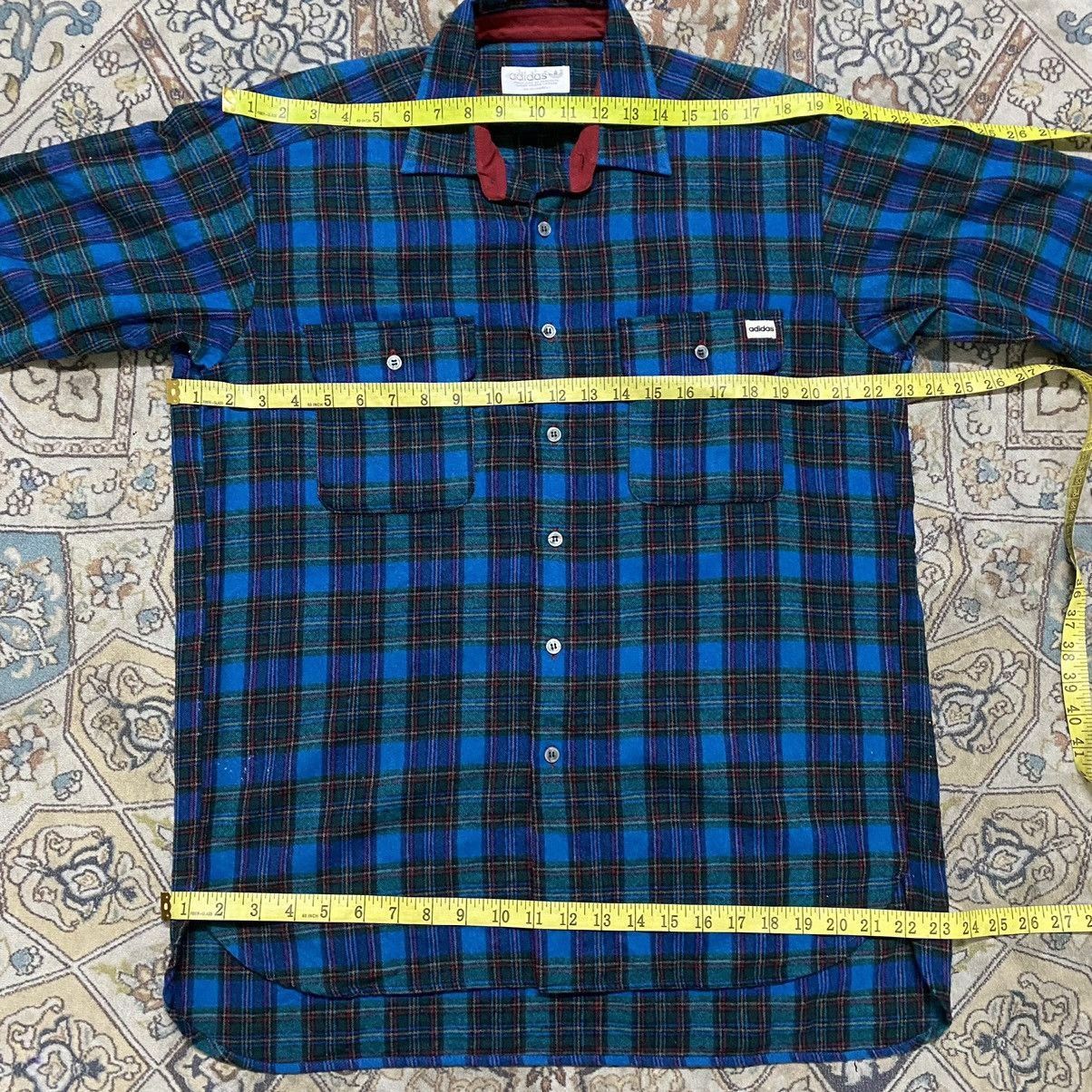 Adidas Vintage Adidas Wool Flannel Shirt Size US L / EU 52-54 / 3 - 15 Thumbnail
