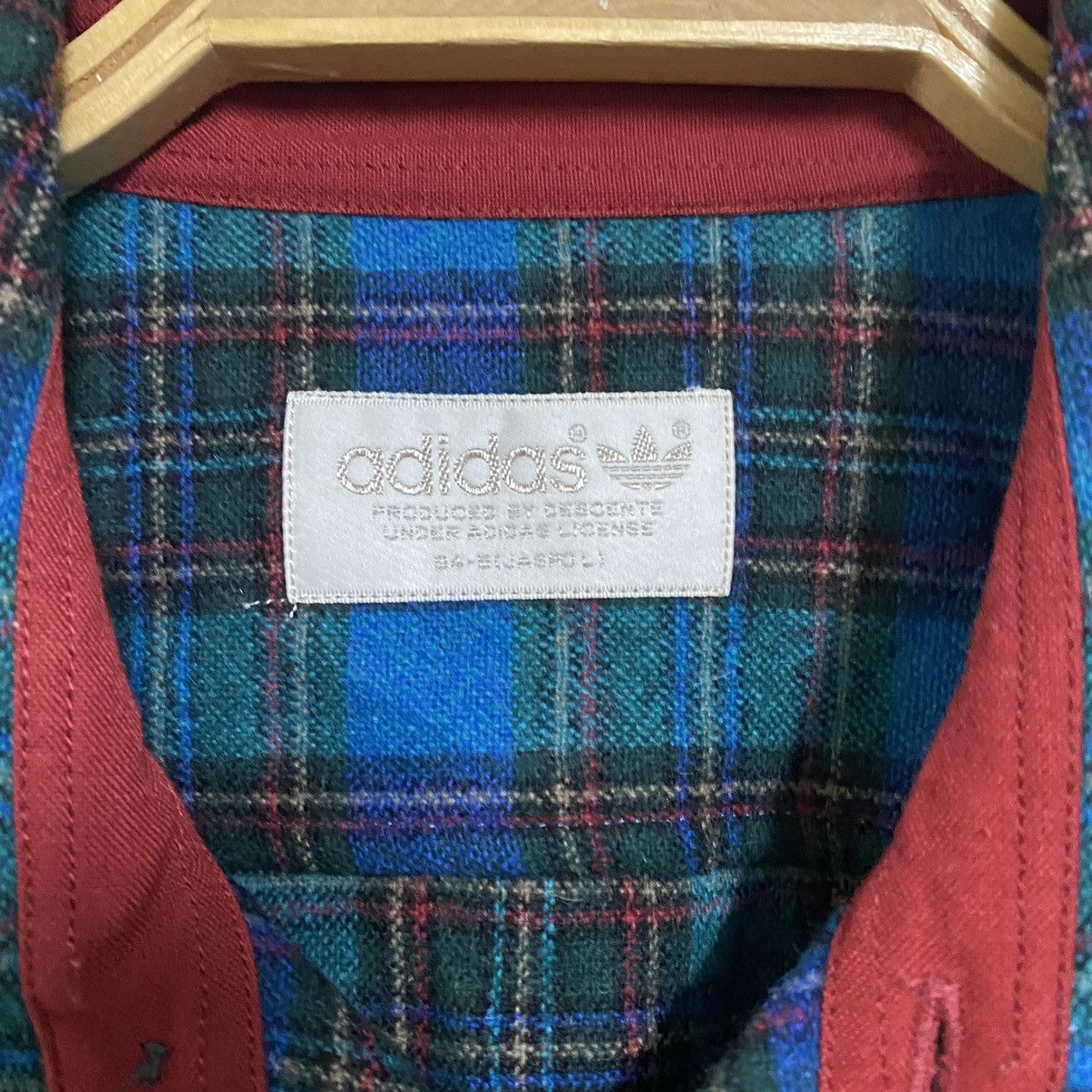 Adidas Vintage Adidas Wool Flannel Shirt Size US L / EU 52-54 / 3 - 8 Thumbnail