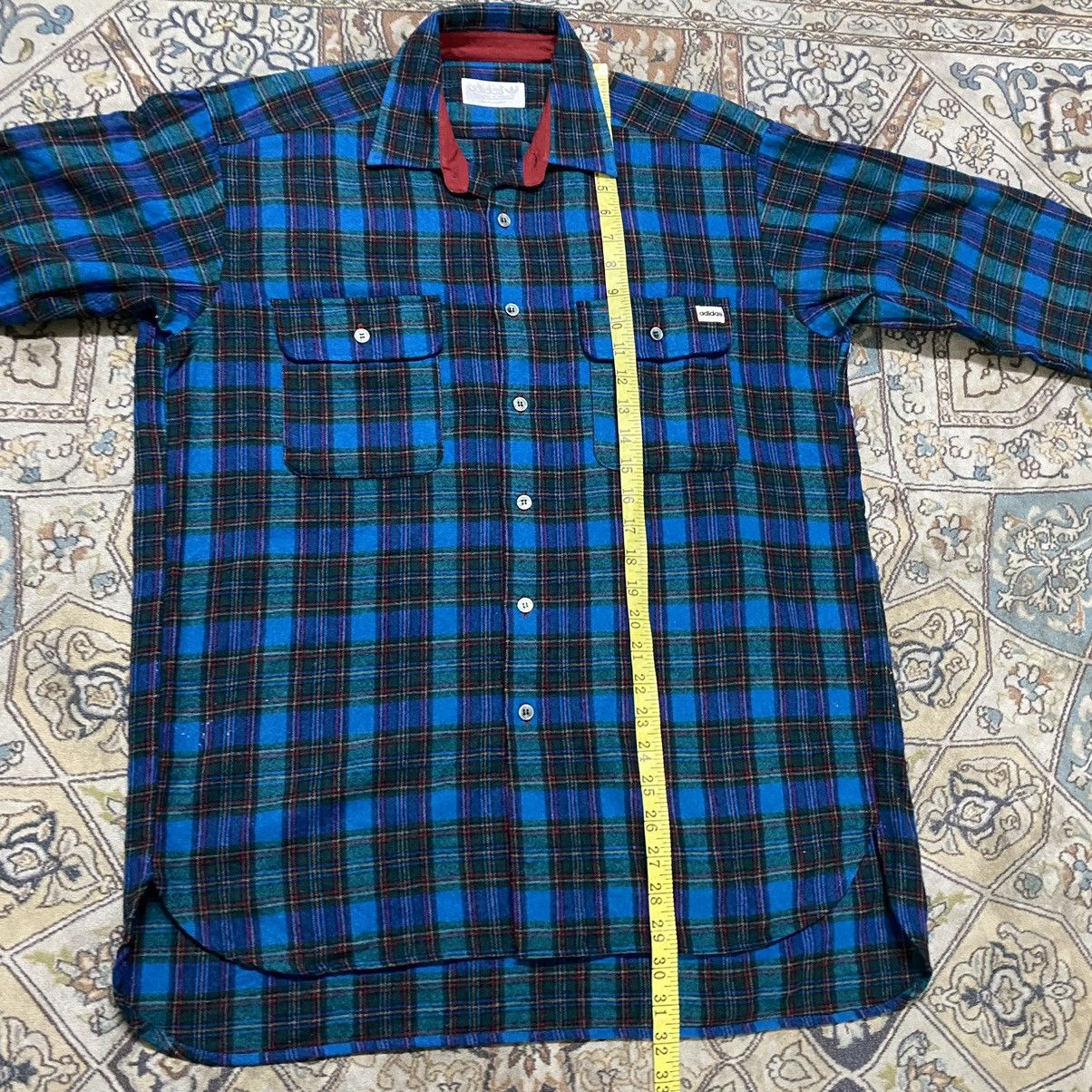 Adidas Vintage Adidas Wool Flannel Shirt Size US L / EU 52-54 / 3 - 16 Thumbnail