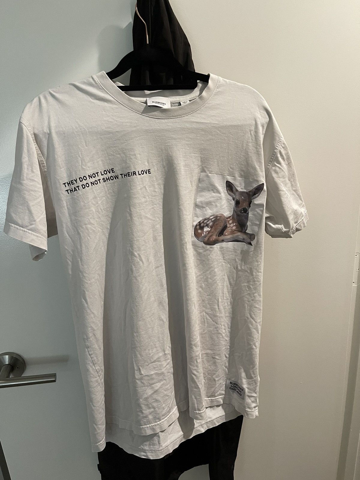 ★Burberry★ Deer Embroidered Short Sleeve T-Shirt Gray 8044 Burberry - Deer Printed S/S T-Shirt | HBX - Globally Curated