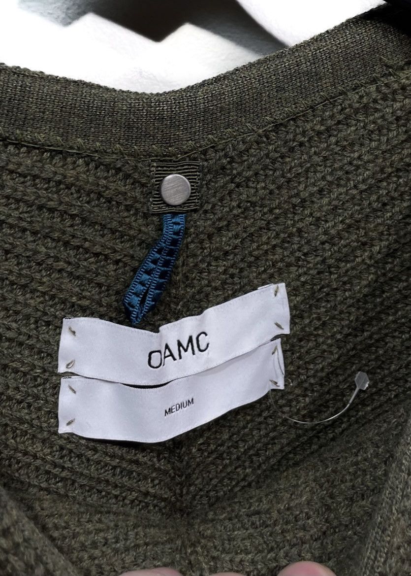 OAMC OAMC Olive Green Wool Sweater With Leather Accent Size US M / EU 48-50 / 2 - 5 Thumbnail
