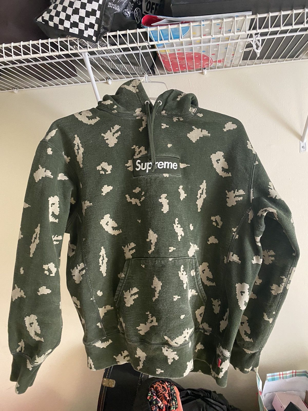 Supreme Box Logo Hooded Sweatshirt (FW21) Olive Russian Camo