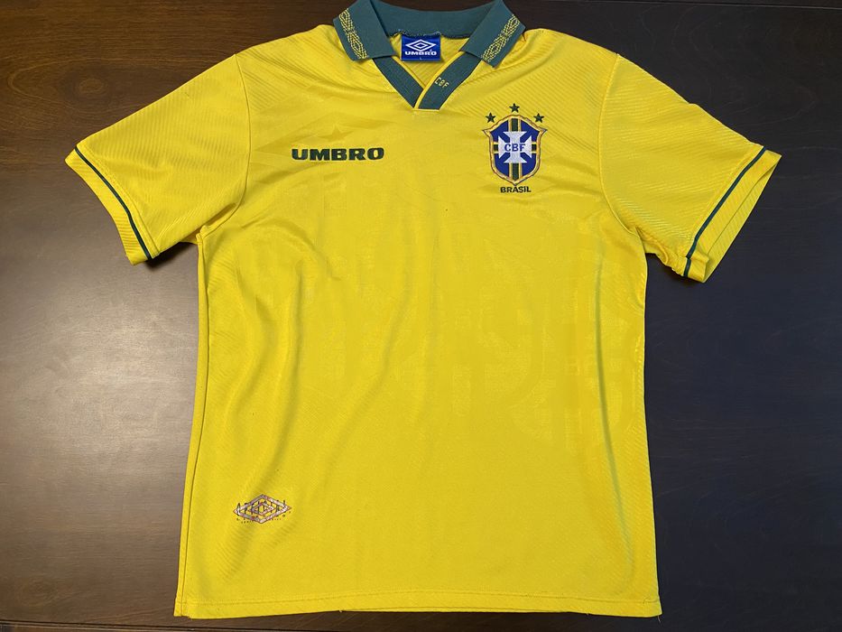 BRAZIL 1994 1995 HOME SHIRT BRASIL FOOTBALL SOCCER JERSEY UMBRO MENS SIZE  XL