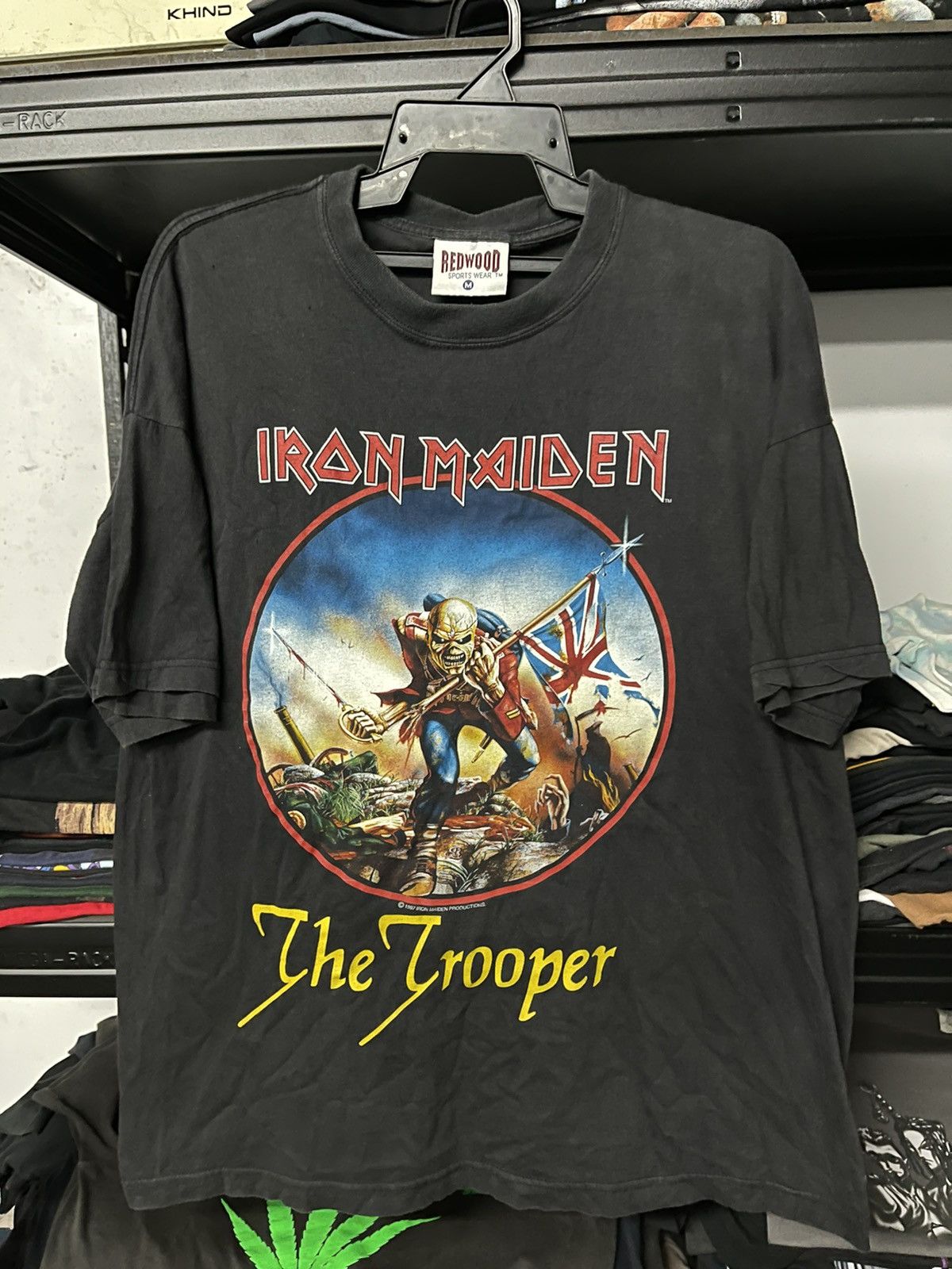 Band Tees × Vintage Vintage 90s Iron Maiden The Trooper Promo Faded Tee Size US L / EU 52-54 / 3 - 1 Thumbnail