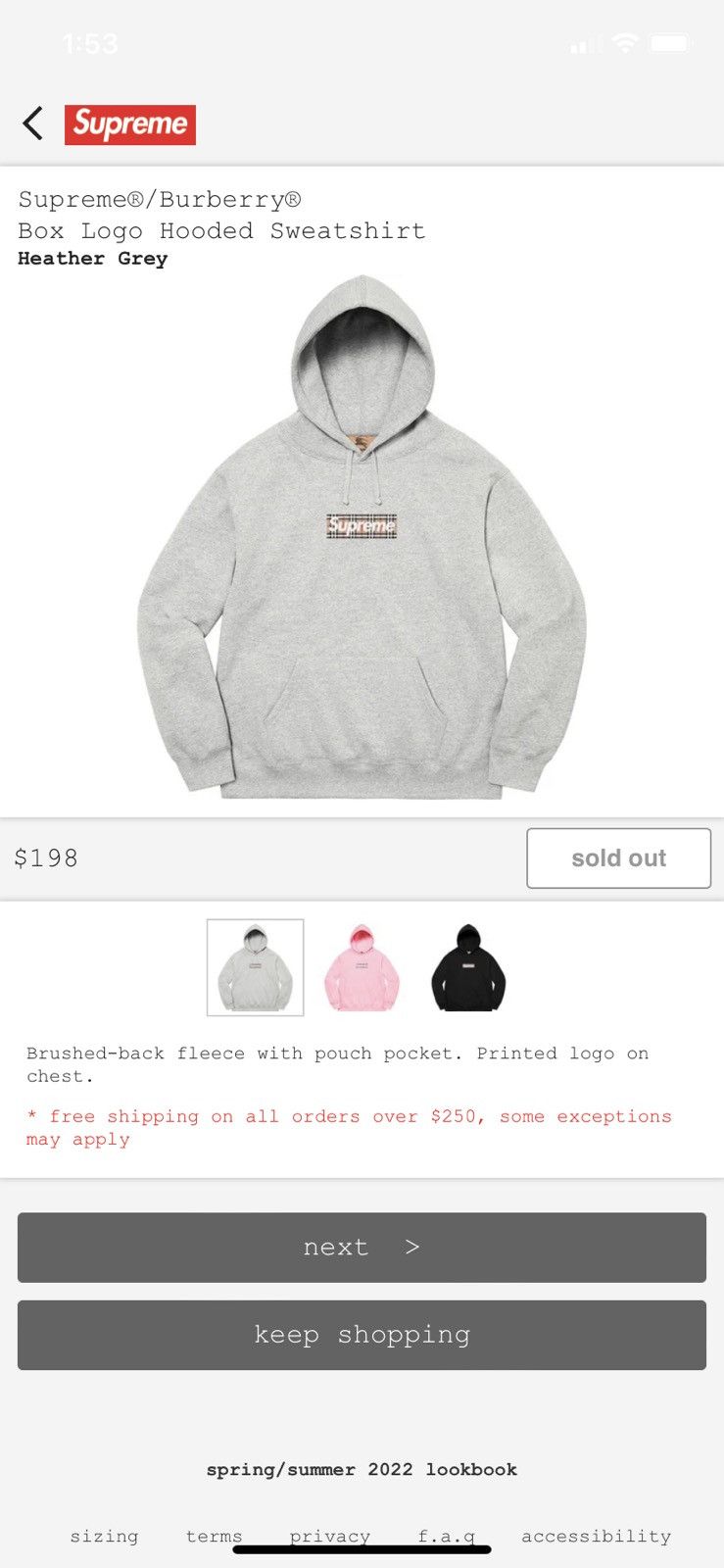 Burberry Box Logo Hooded Sweatshirt - spring summer 2022 - Supreme