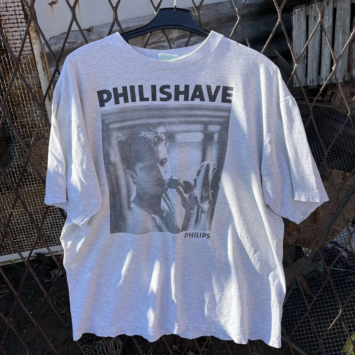 Vintage Philips Philishave Ad Rare Single stitch Tee Size US XL / EU 56 / 4 - 1 Thumbnail