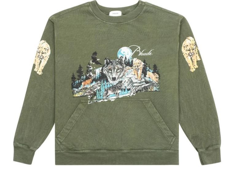 Rhude *MSG TO OFFER* RHUDE CREWNECK WOLF IN NATURE NEW Size US S / EU 44-46 / 1 - 1 Thumbnail