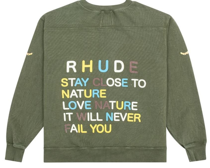 Rhude *MSG TO OFFER* RHUDE CREWNECK WOLF IN NATURE NEW Size US S / EU 44-46 / 1 - 2 Thumbnail