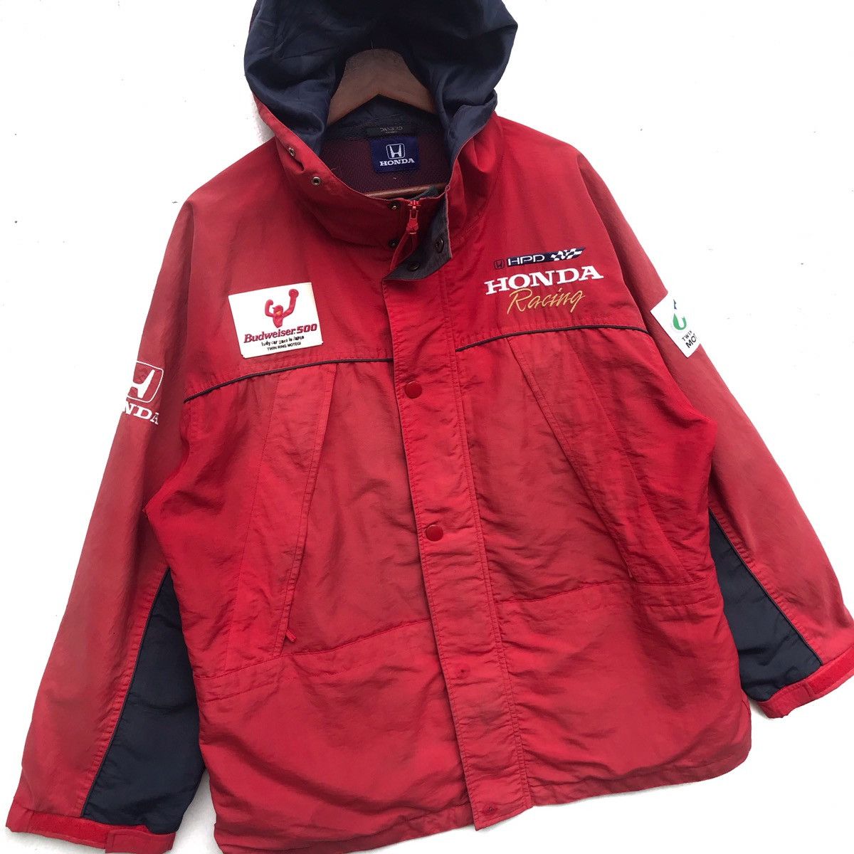 Budweiser Vintage Honda Embroidery Big Logo Hoodie Zipper Jacket Size US L / EU 52-54 / 3 - 2 Thumbnail