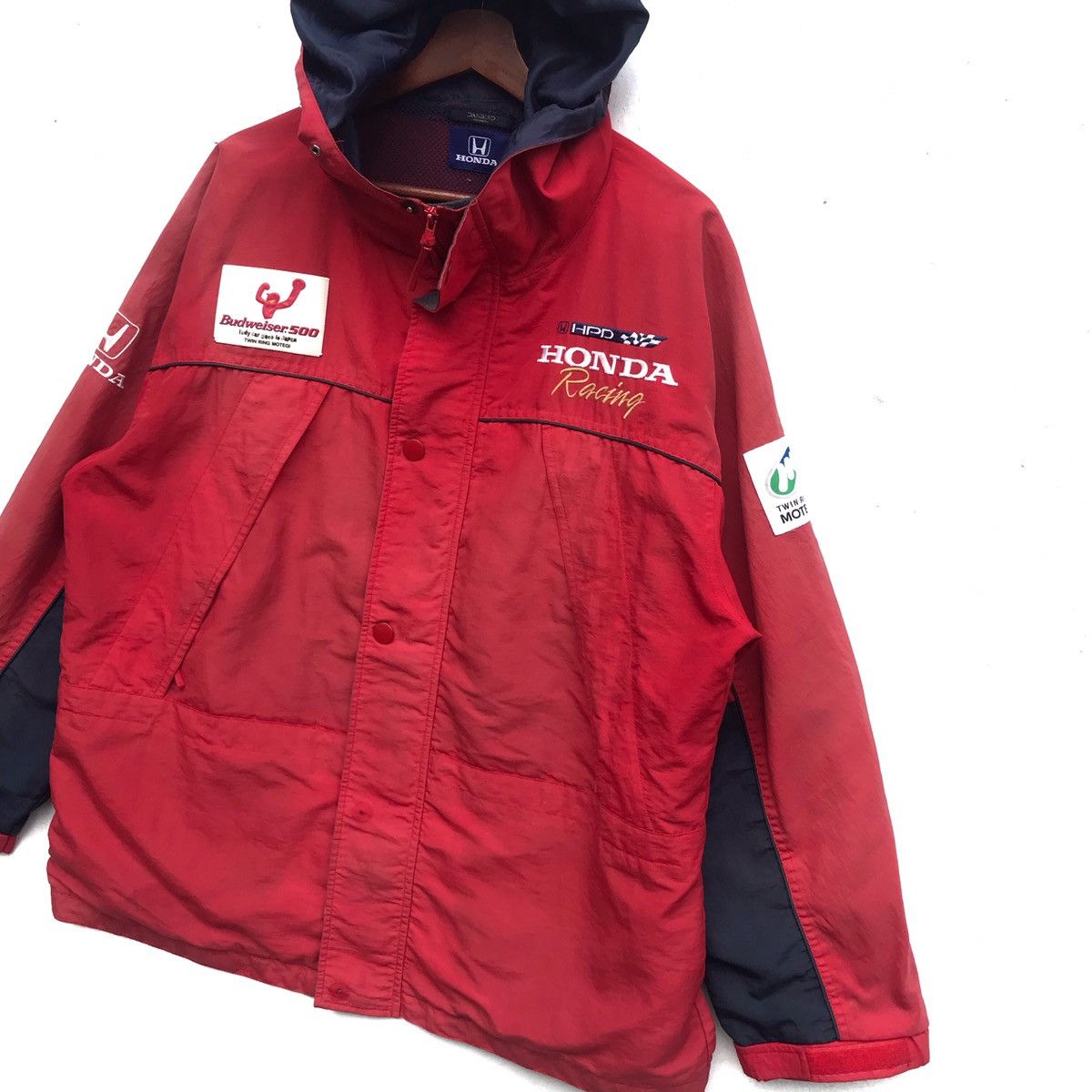 Budweiser Vintage Honda Embroidery Big Logo Hoodie Zipper Jacket Size US L / EU 52-54 / 3 - 3 Thumbnail