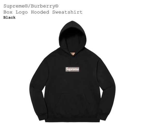 Supreme Supreme x Burberry Black Box Logo Hoodie | Grailed