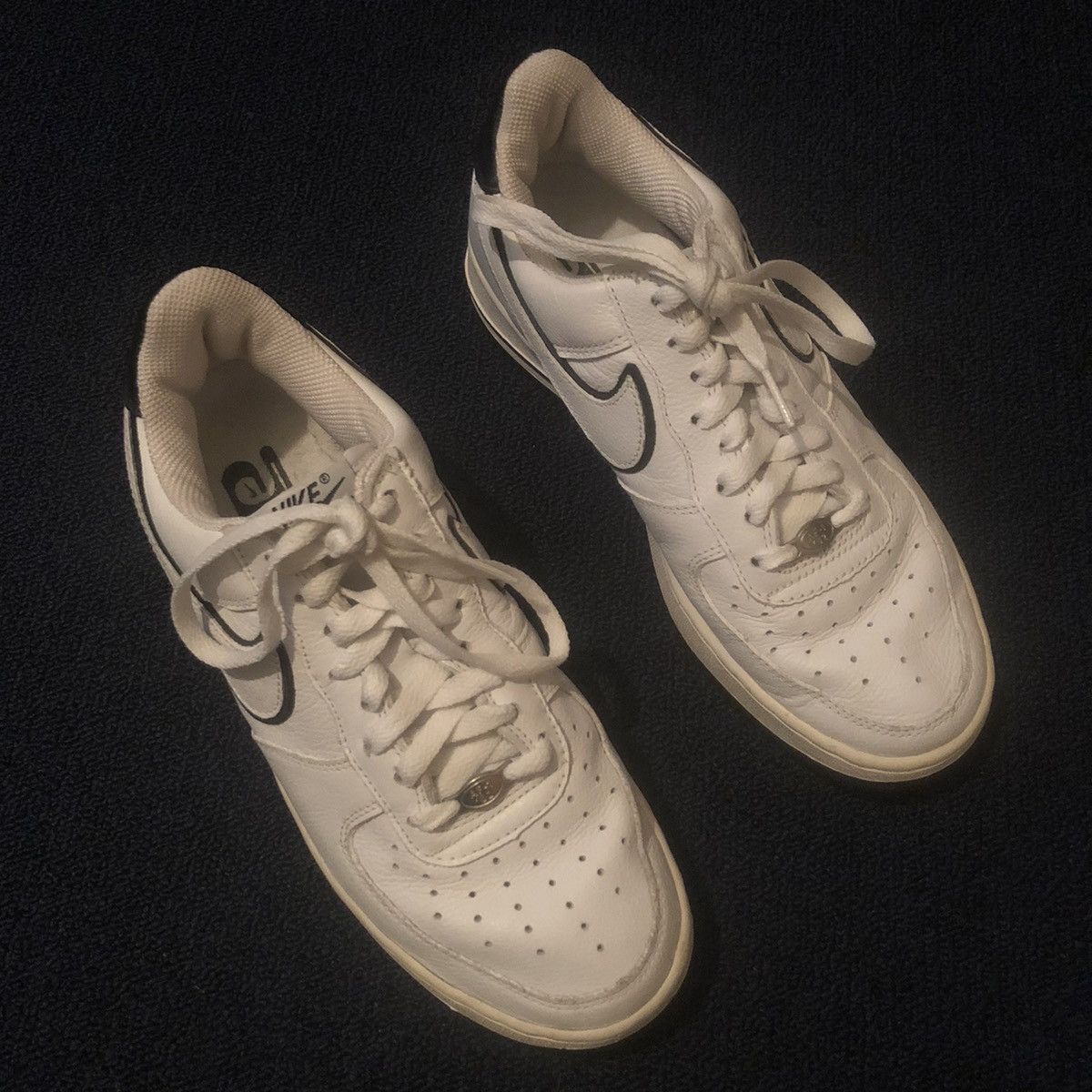 Nike Rare Vintage Nike X Fat Joe Air Force 1 White | White-Black Size US 7.5 / EU 40-41 - 2 Thumbnail