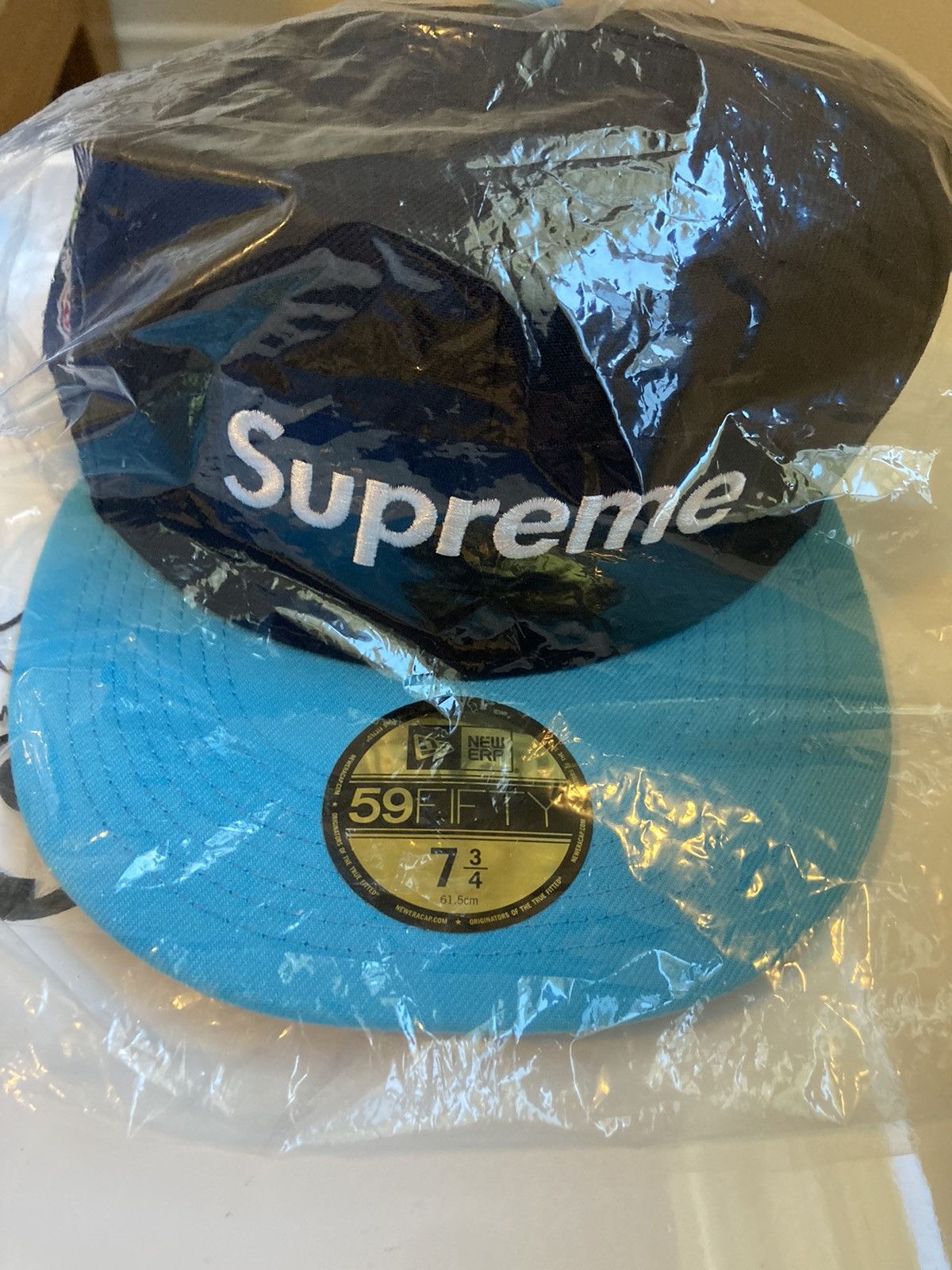 Supreme Supreme 2-Tone Box Logo New Era Blue Size 7 7/8 | Grailed