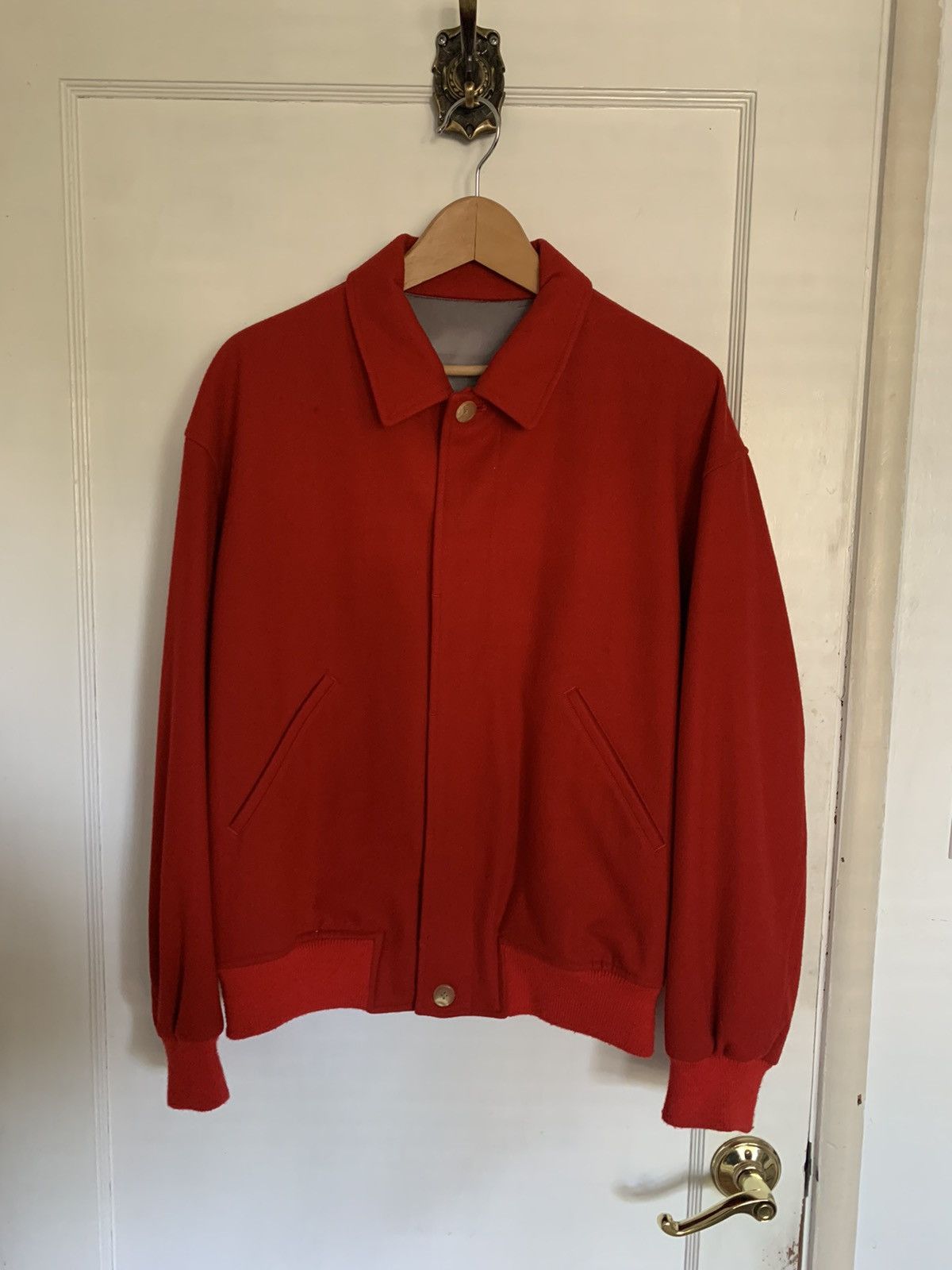 Y's for Men × Yohji Yamamoto Yohji Yamamoto Red Collegiate Teddy Jacket Size US M / EU 48-50 / 2 - 1 Thumbnail