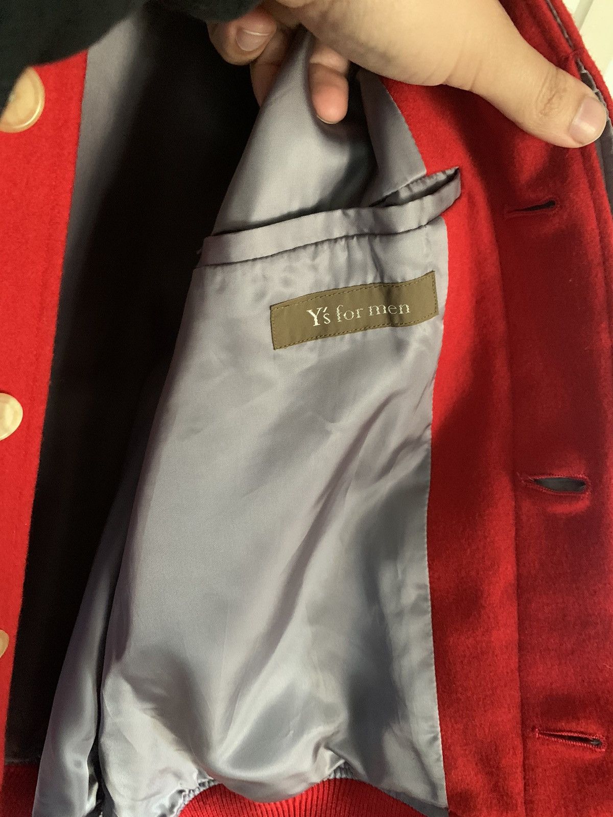 Y's for Men × Yohji Yamamoto Yohji Yamamoto Red Collegiate Teddy Jacket Size US M / EU 48-50 / 2 - 4 Thumbnail