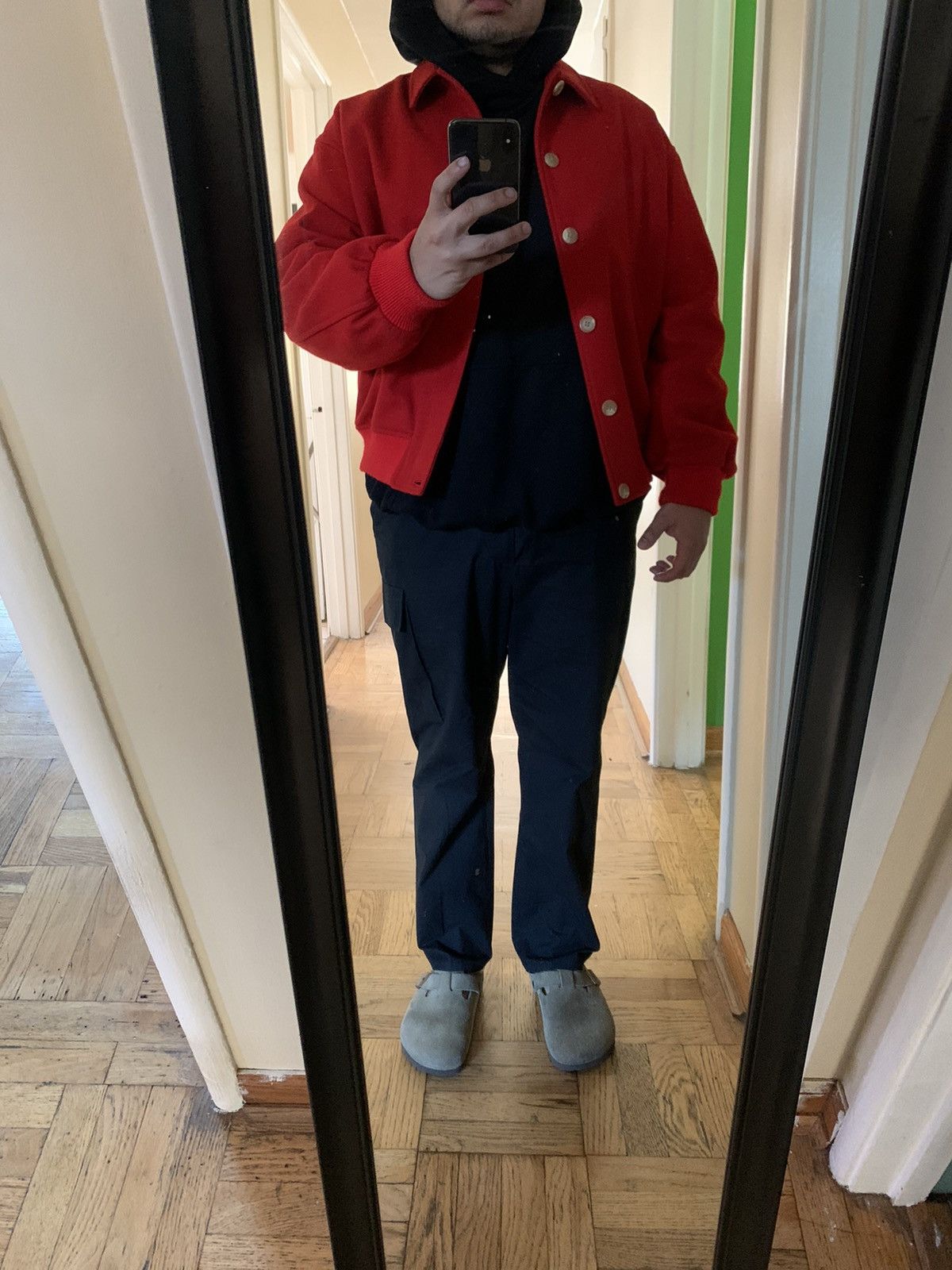 Y's for Men × Yohji Yamamoto Yohji Yamamoto Red Collegiate Teddy Jacket Size US M / EU 48-50 / 2 - 7 Thumbnail
