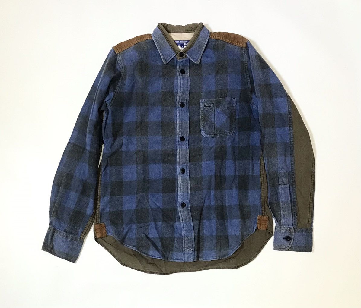 Junya watanabe cdg man AD2010 hybrid washed flannel shirt