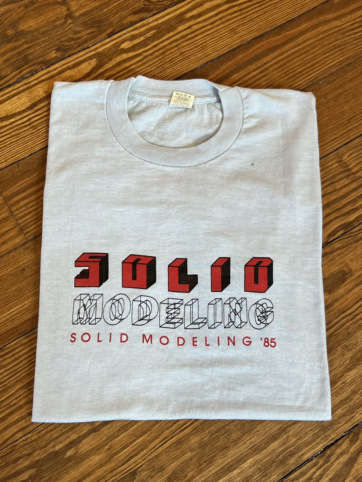 Vintage Vintage 80s Modeling Tee Size US L / EU 52-54 / 3 - 1 Thumbnail