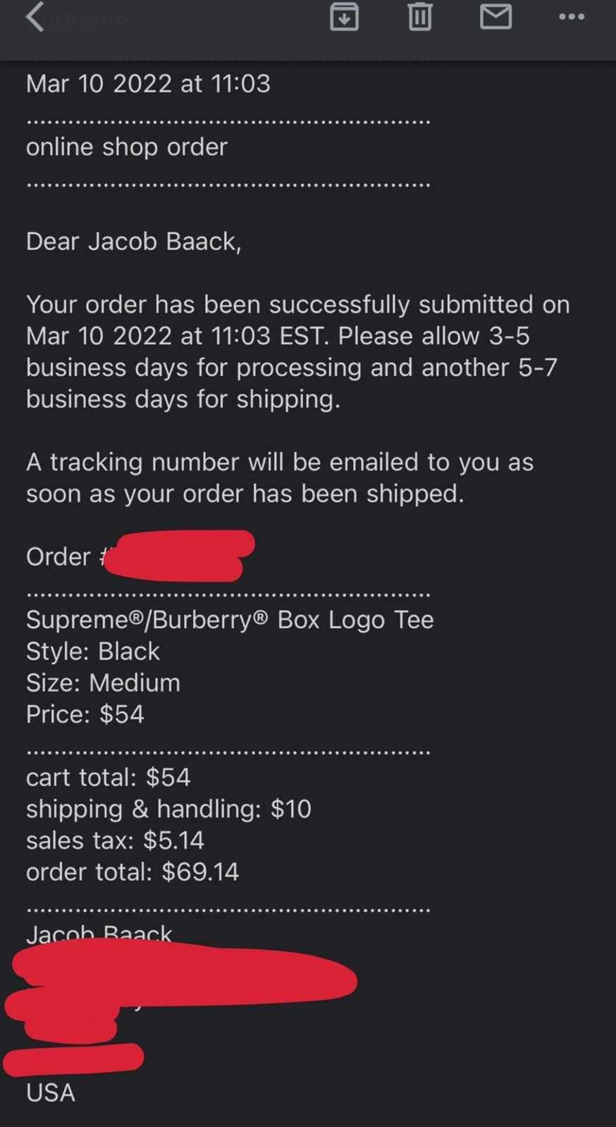 Burberry × Supreme Supreme x Burberry Box Logo Tee Black Burberry × Supreme Supreme x Burberry Box Logo Tee Black