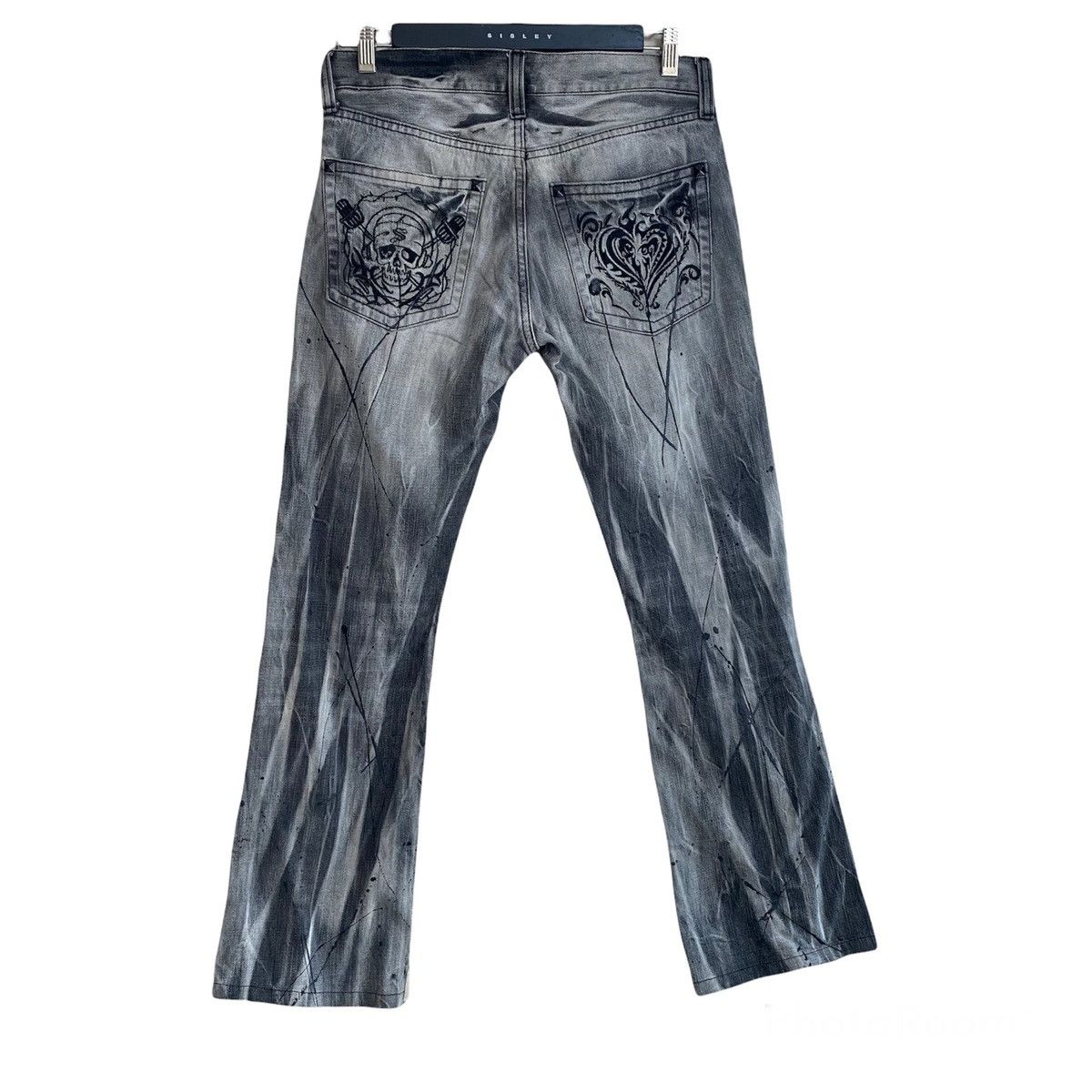 Japanese Sorridere Denim Flare Embroidery Jeans