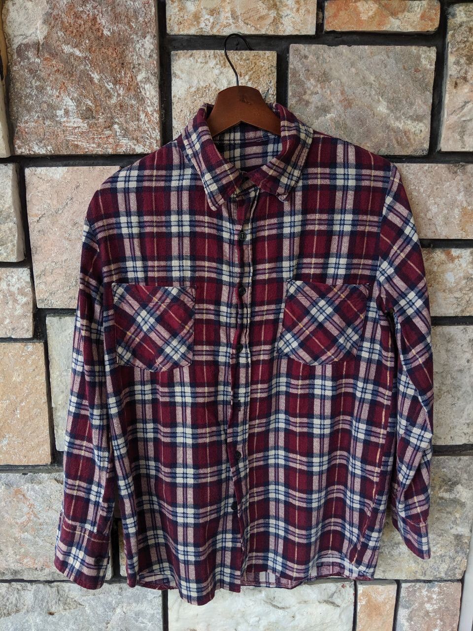Vintage Vintage Flannel Checkered Button Up Casual Shirt Size US S / EU 44-46 / 1 - 1 Thumbnail