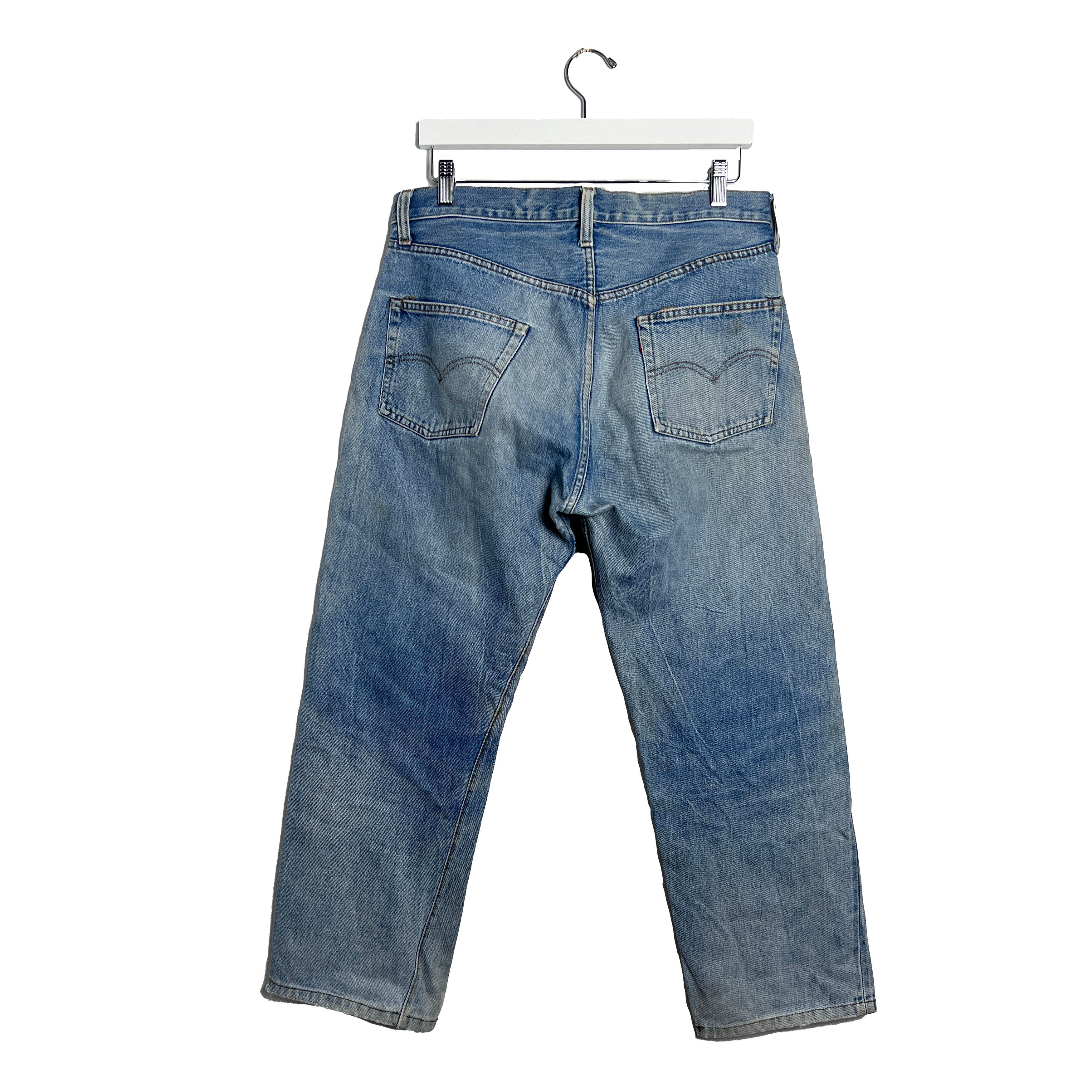 Vintage Levi's 501 Distressed Redline Selvedge #9 Rivet Denim Jeans |  Grailed