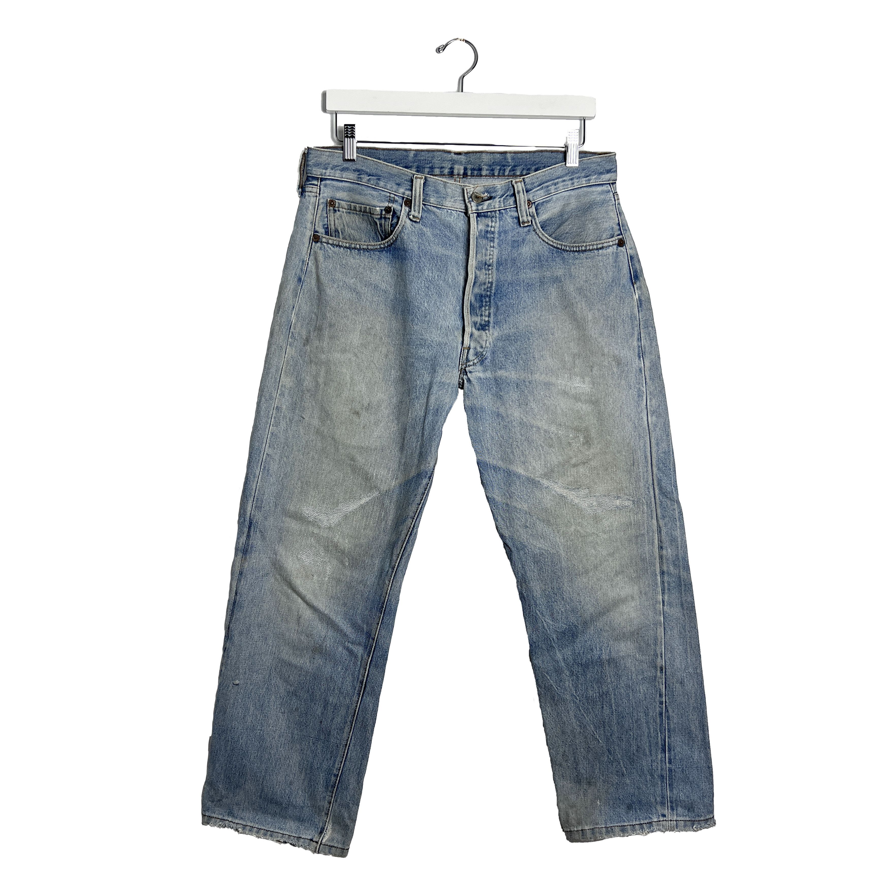 Levi's × Vintage Levi's 501 Distressed Redline Selvedge #9 Rivet Denim ...