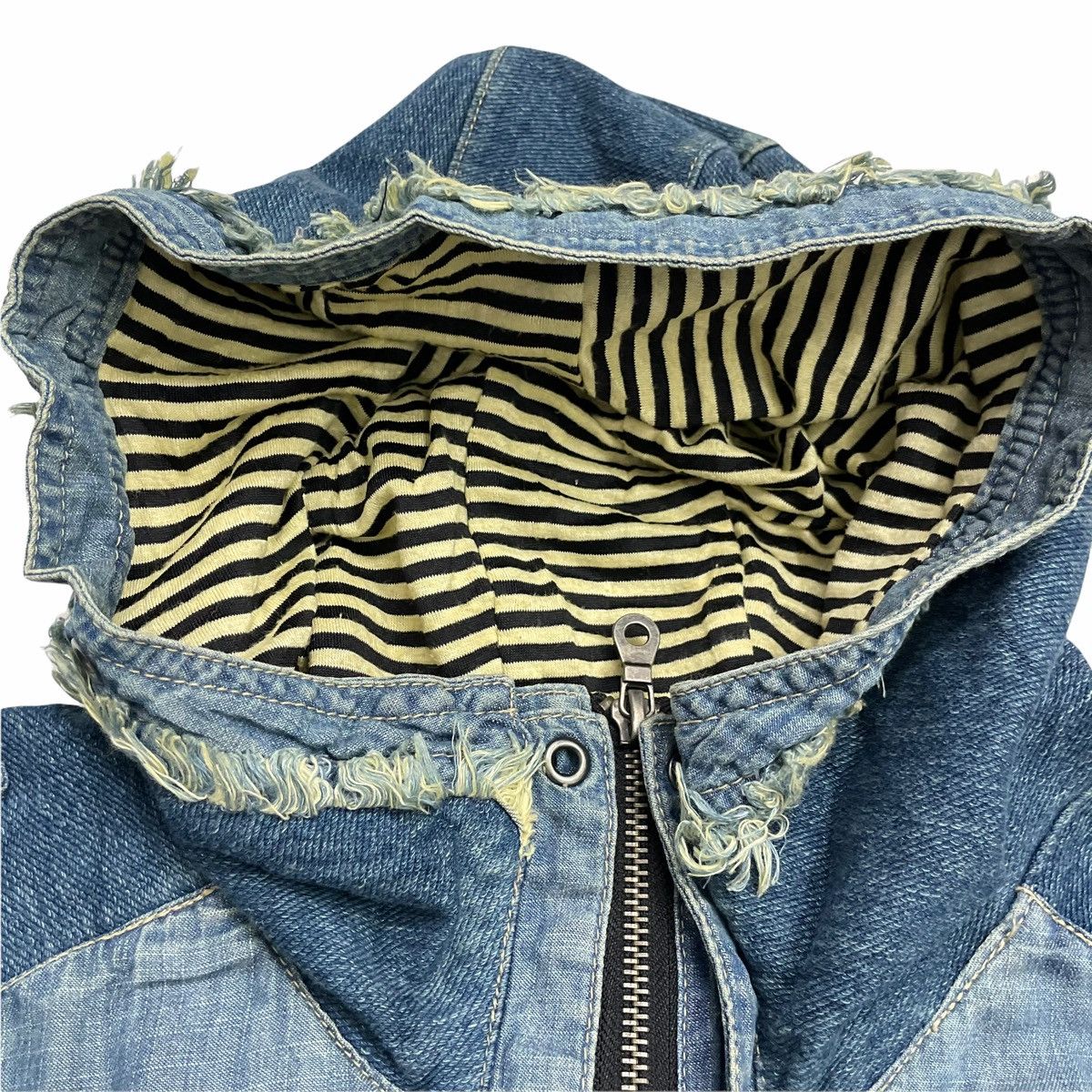 Japanese Brand × Seditionaries 💥 PPFM DENIM ZIPPER HOODIE SHORTSLEEVE Size M / US 6-8 / IT 42-44 - 4 Thumbnail