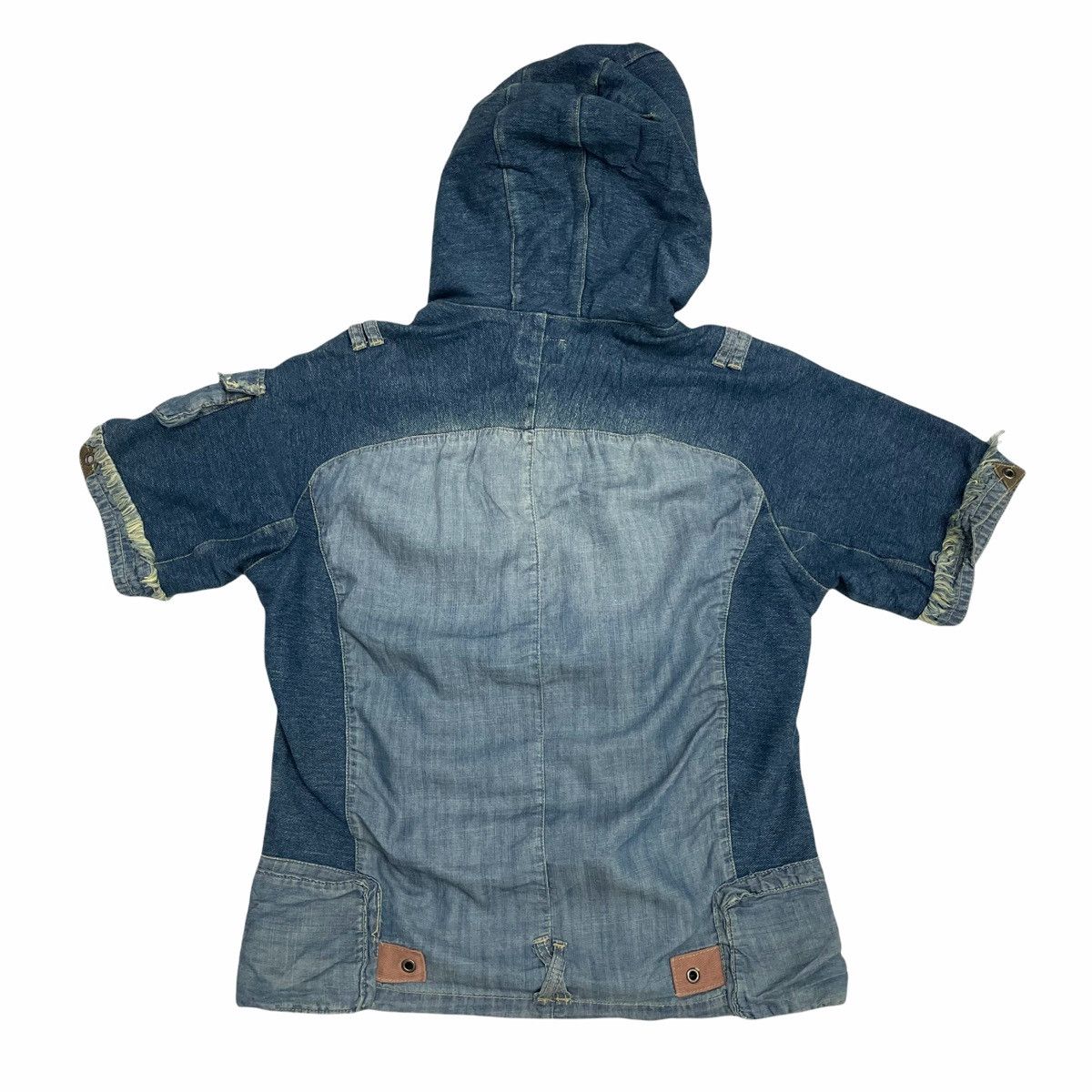 Japanese Brand × Seditionaries 💥 PPFM DENIM ZIPPER HOODIE SHORTSLEEVE Size M / US 6-8 / IT 42-44 - 5 Thumbnail