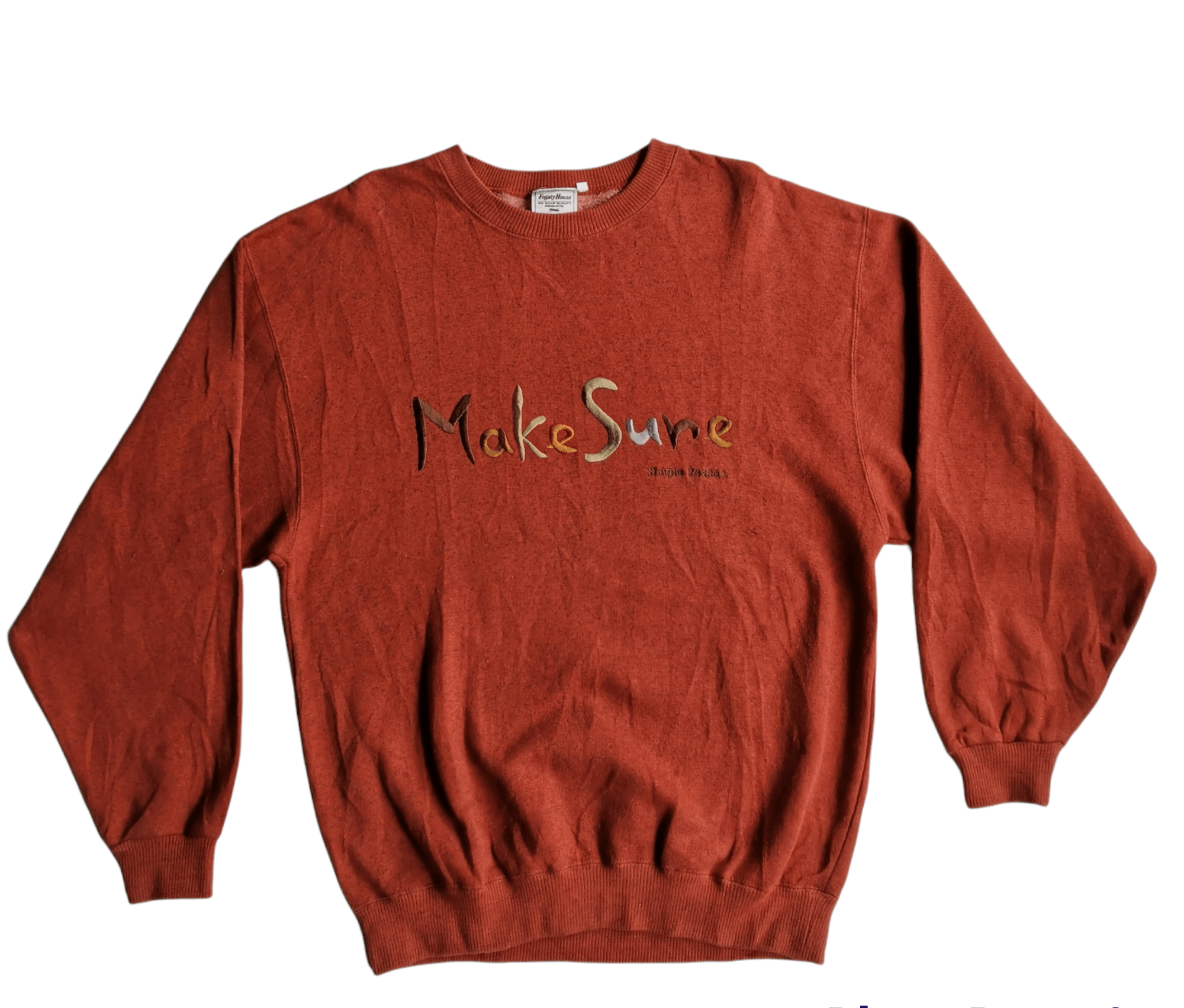 Japanese Brand Make Sure Simple Reason Embroidered Big Logo Sweatshirt Size US L / EU 52-54 / 3 - 1 Thumbnail