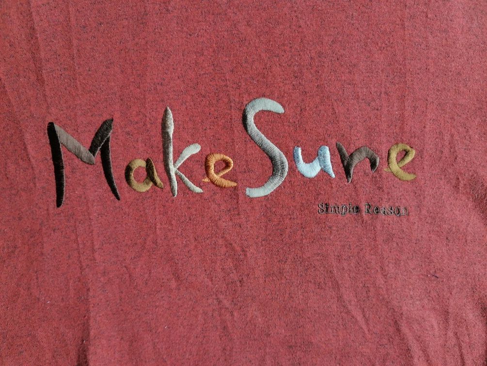 Japanese Brand Make Sure Simple Reason Embroidered Big Logo Sweatshirt Size US L / EU 52-54 / 3 - 3 Thumbnail