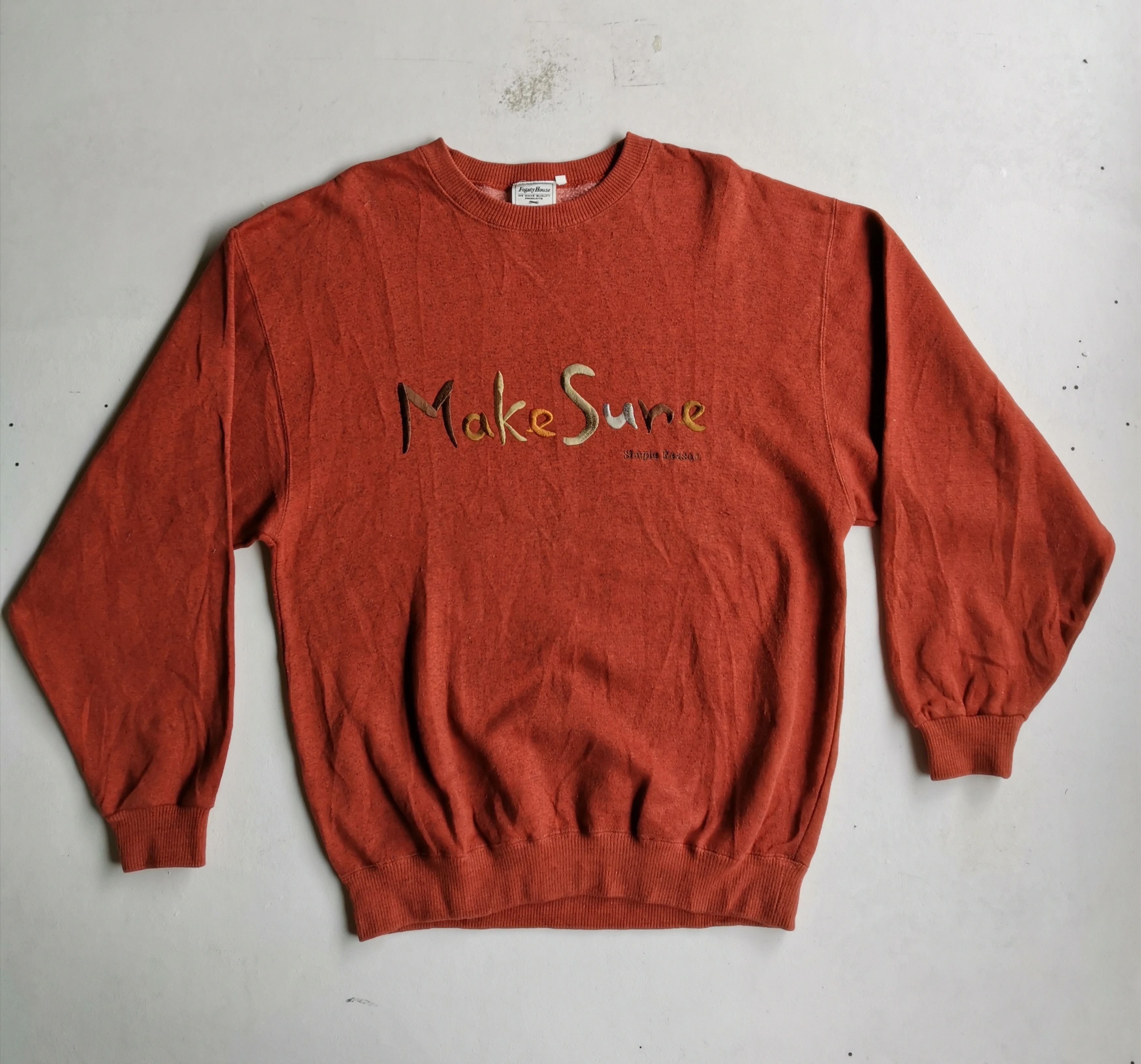 Japanese Brand Make Sure Simple Reason Embroidered Big Logo Sweatshirt Size US L / EU 52-54 / 3 - 8 Thumbnail