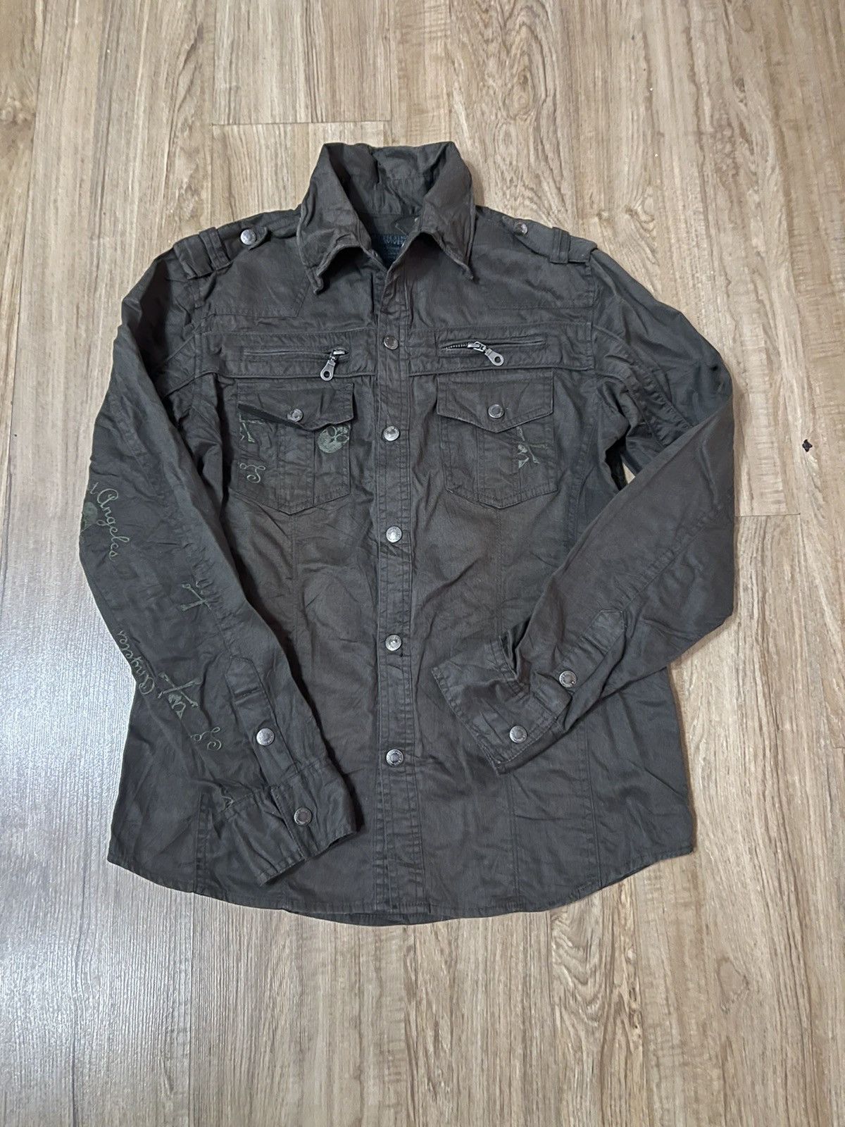 If Six Was Nine × In The Attic × Japanese Brand In the attic embroidery skulls zipper wired collar shirt Size US L / EU 52-54 / 3 - 1 Thumbnail