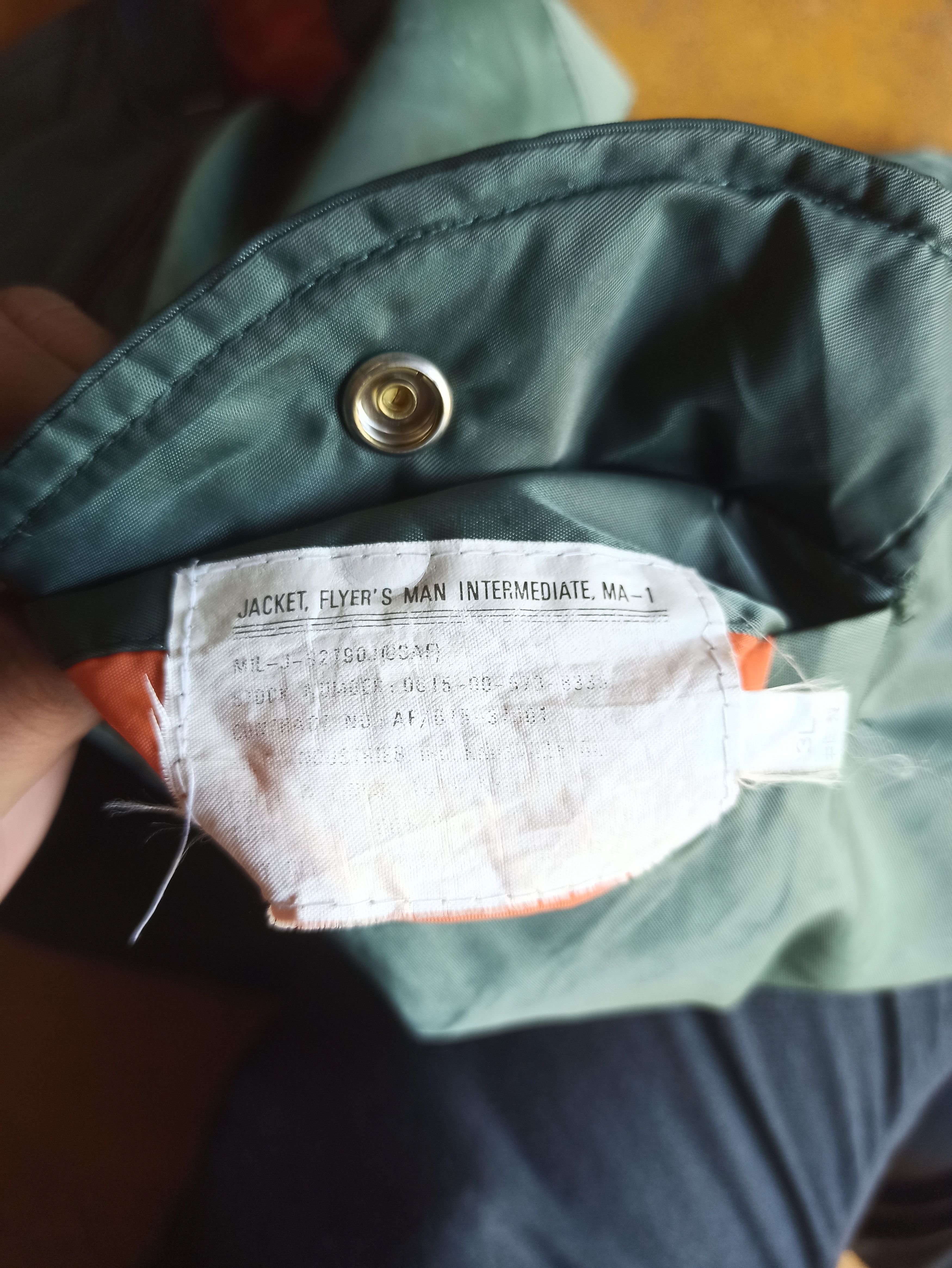 Vintage Bomber Jacket MA1 Army Reversible Orange Size US L / EU 52-54 / 3 - 6 Thumbnail