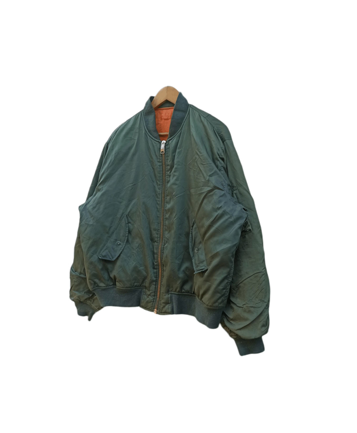 Vintage Bomber Jacket MA1 Army Reversible Orange Size US L / EU 52-54 / 3 - 2 Thumbnail