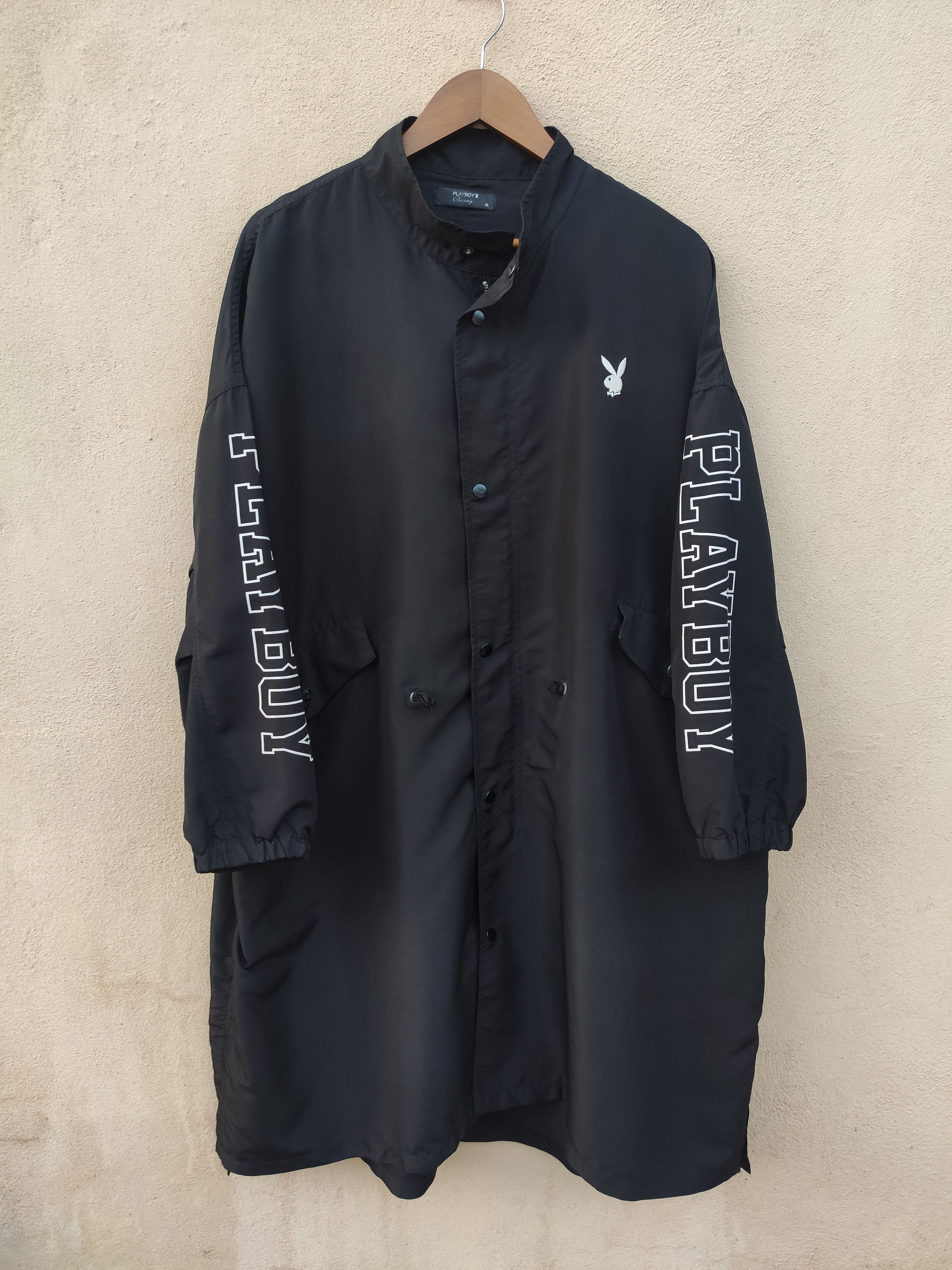 Playboy long jacket spell out
