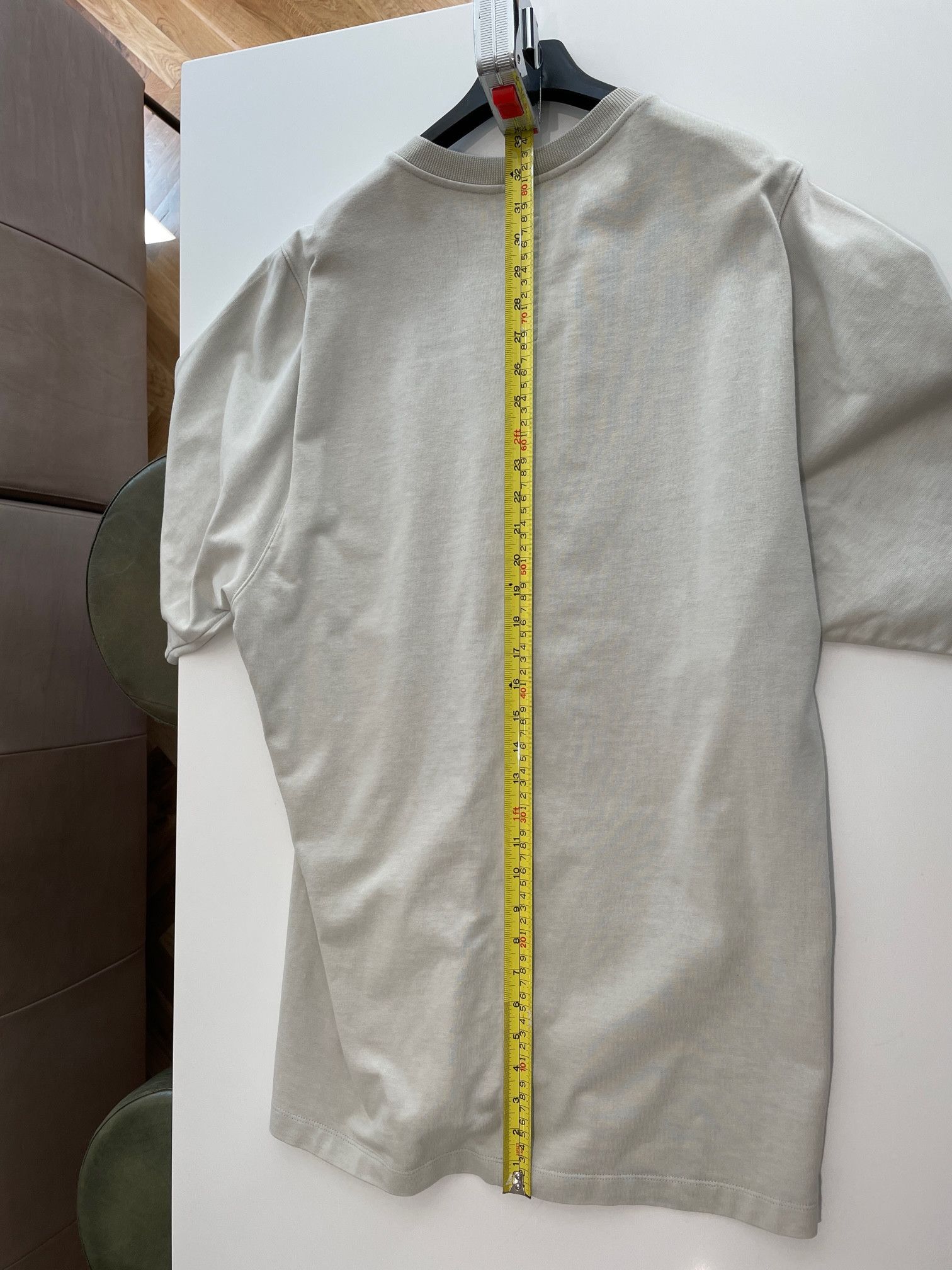 Rick Owens RICK OWENS PHLEGETHON SS21 OYSTER JUMBO TEE Size US L / EU 52-54 / 3 - 6 Thumbnail