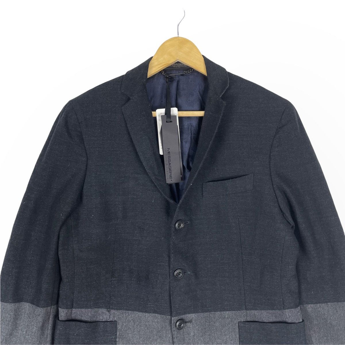 Messagerie ❄️NWT MESSAGERIE PATRIZIO PISCAGLIA TWO TONES BLAZER COAT Size 48S - 2 Thumbnail