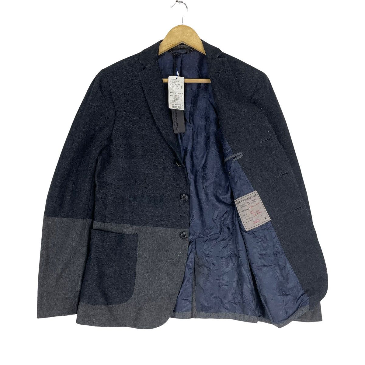 Messagerie ❄️NWT MESSAGERIE PATRIZIO PISCAGLIA TWO TONES BLAZER COAT Size 48S - 7 Thumbnail