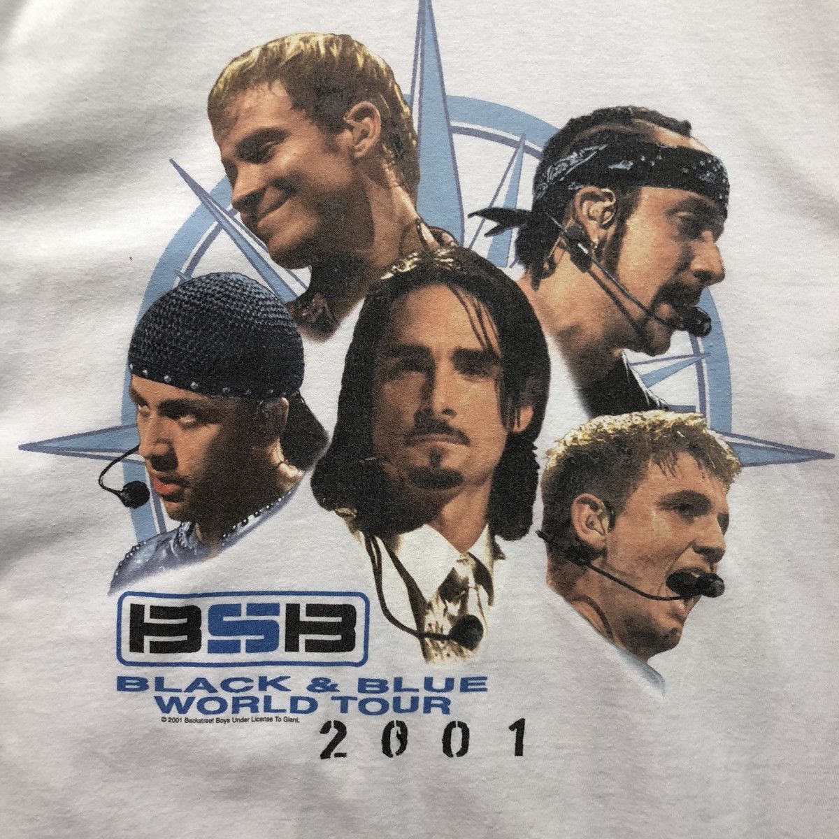 Band Tees × Vintage Backstreet Boys Black & Blue World Tour T Shirt Rap Hip Hop Size US M / EU 48-50 / 2 - 3 Thumbnail