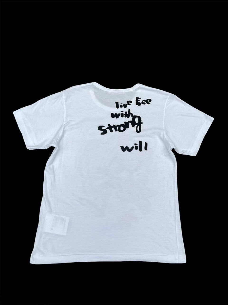 Comme des Garcons × Comme des Garcons Homme Plus × Japanese Brand AD2012 Comme Des Garcons Live Free With Strong Will Tee Size US M / EU 48-50 / 2 - 5 Thumbnail