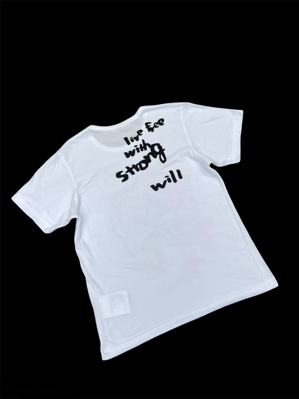 Comme des Garcons × Comme des Garcons Homme Plus × Japanese Brand AD2012 Comme Des Garcons Live Free With Strong Will Tee Size US M / EU 48-50 / 2 - 6 Thumbnail