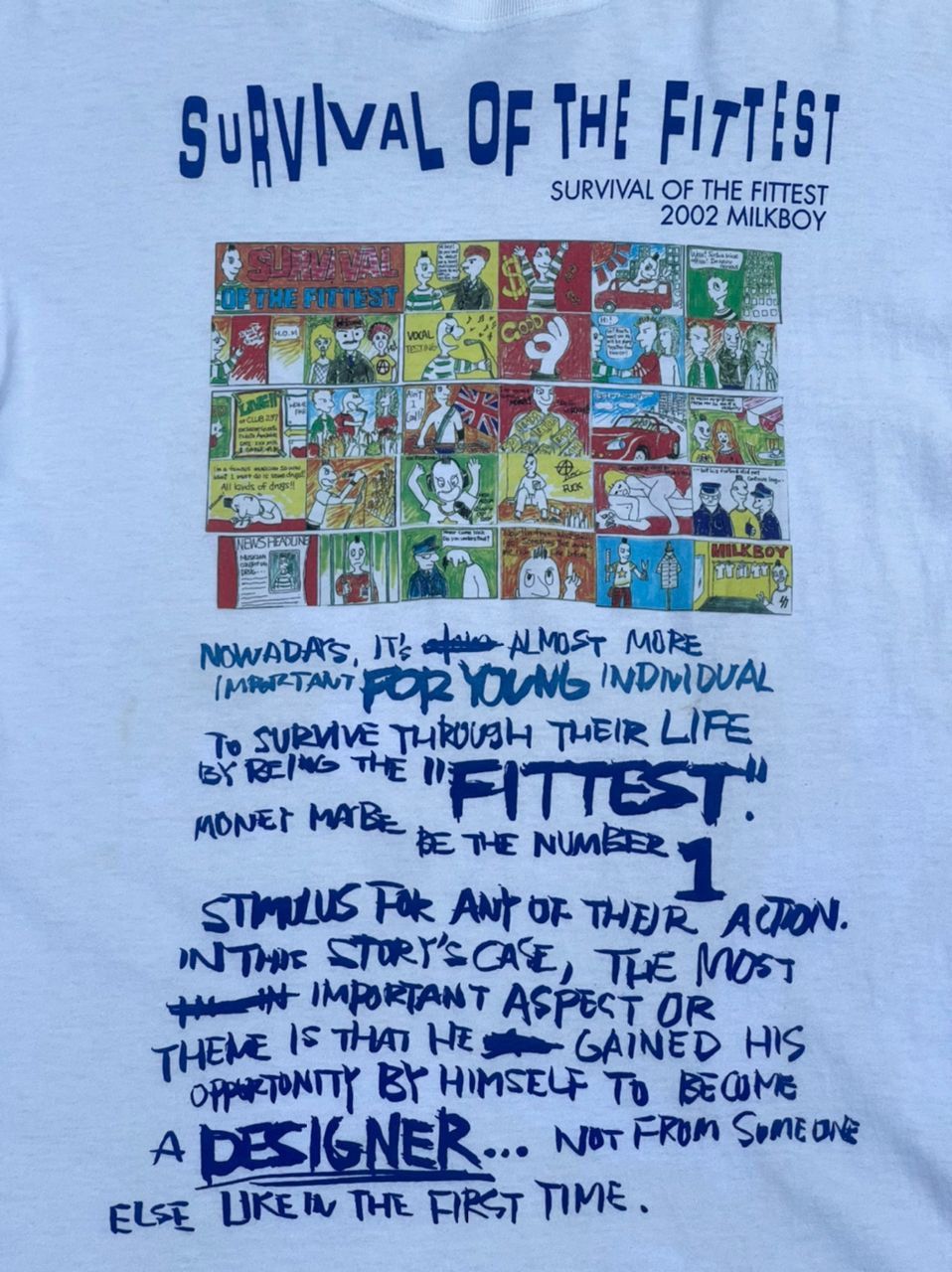 20471120 × Beauty Beast × Japanese Brand Milkboy Survival Of The Fittest Tee Size US L / EU 52-54 / 3 - 4 Thumbnail