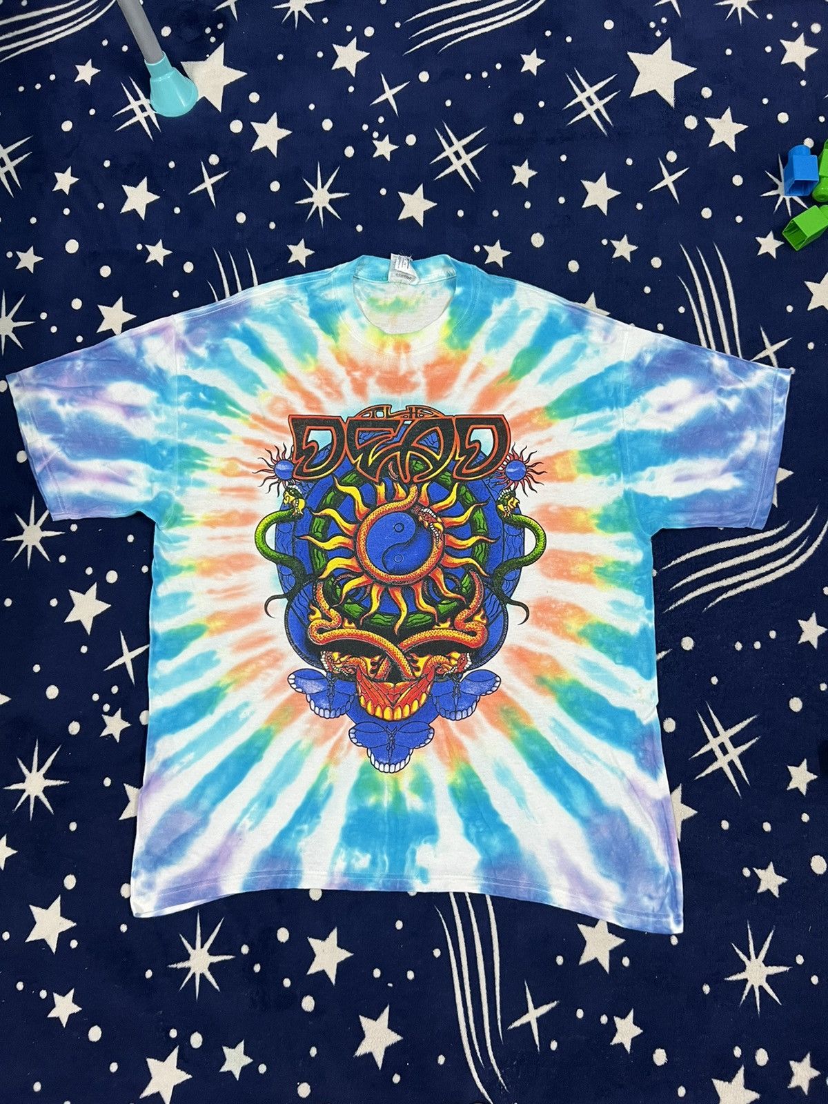 Band Tees × Grateful Dead × Vintage Rare Vintage Grateful Dead x Bob Dylon Tye Dye Tee Size US XL / EU 56 / 4 - 1 Thumbnail