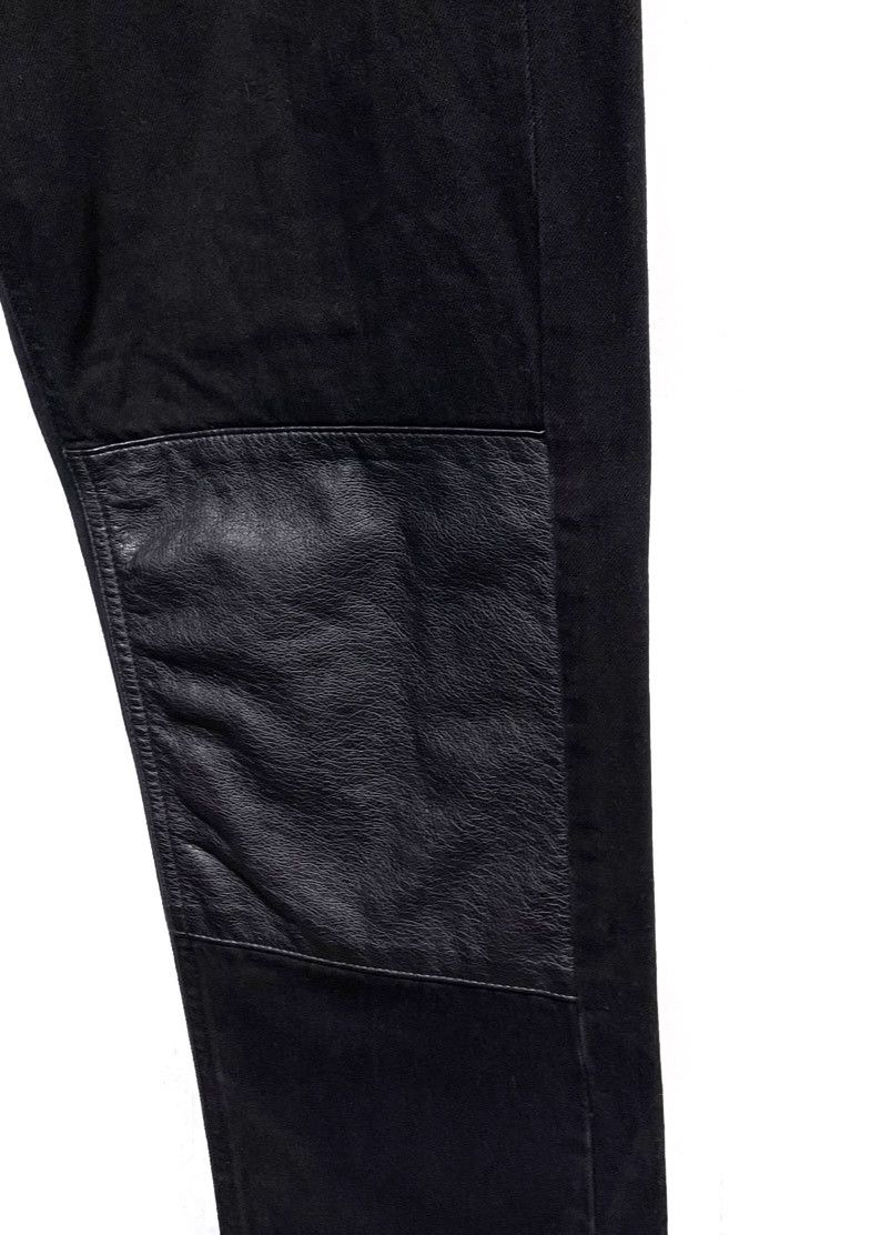 MCQ McQ McQueen Black Skinny Jeans With Faux Leather Detailing Size US 34 / EU 50 - 3 Thumbnail