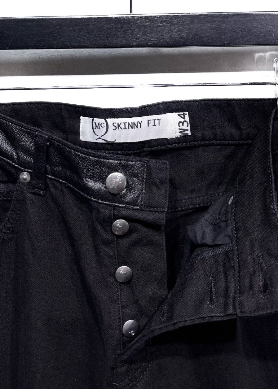 MCQ McQ McQueen Black Skinny Jeans With Faux Leather Detailing Size US 34 / EU 50 - 6 Thumbnail