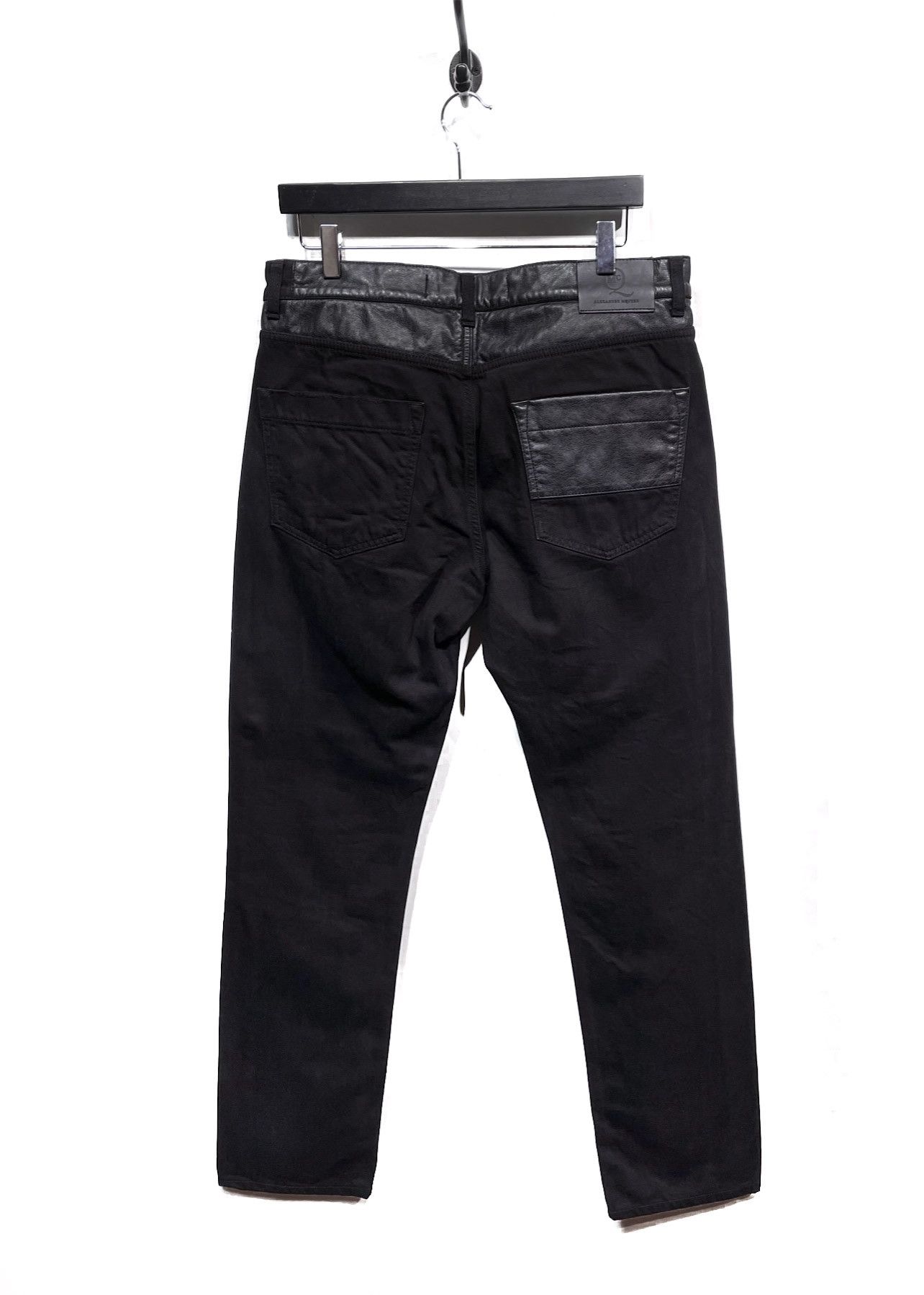 MCQ McQ McQueen Black Skinny Jeans With Faux Leather Detailing Size US 34 / EU 50 - 4 Thumbnail